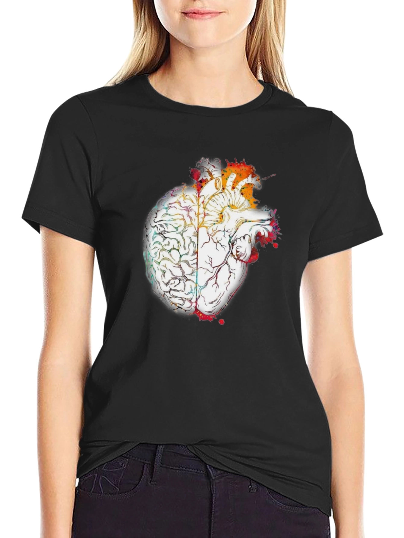 Brain and Heart Graphic T-Shirt