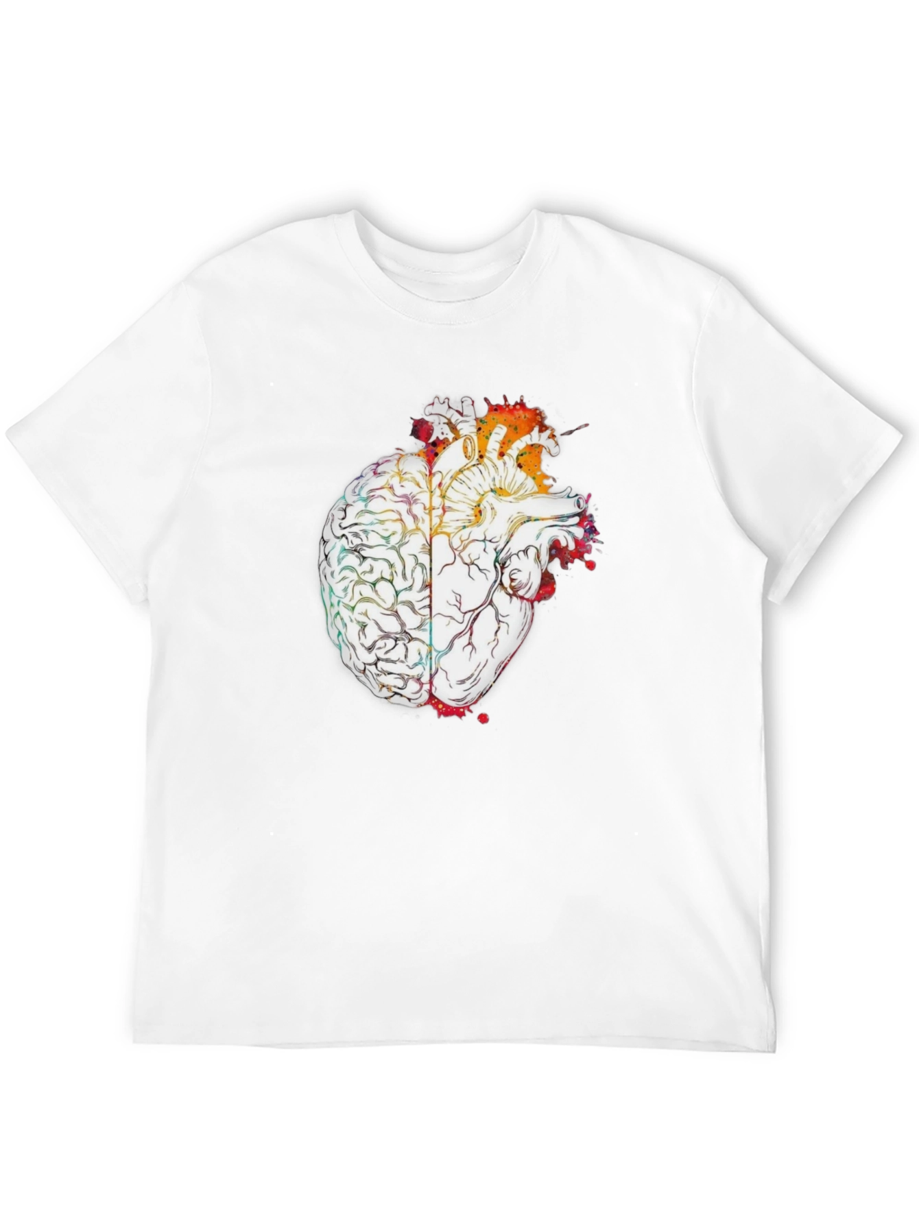 Brain and Heart Graphic T-Shirt