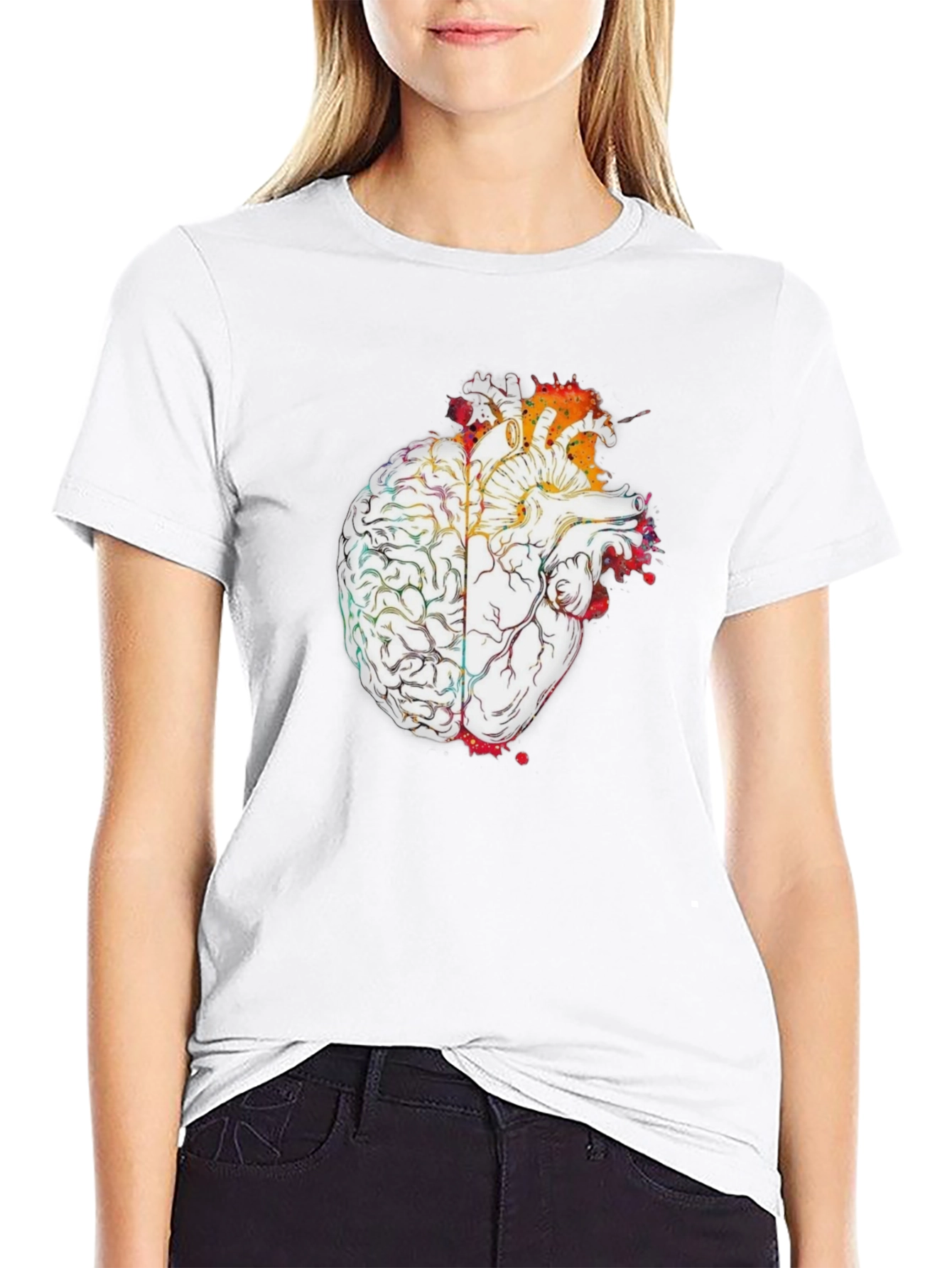 Brain and Heart Graphic T-Shirt