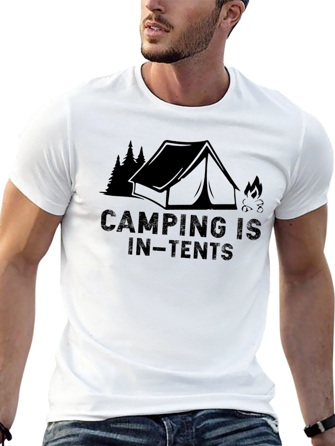 Camping Is In-Tents Graphic Tee