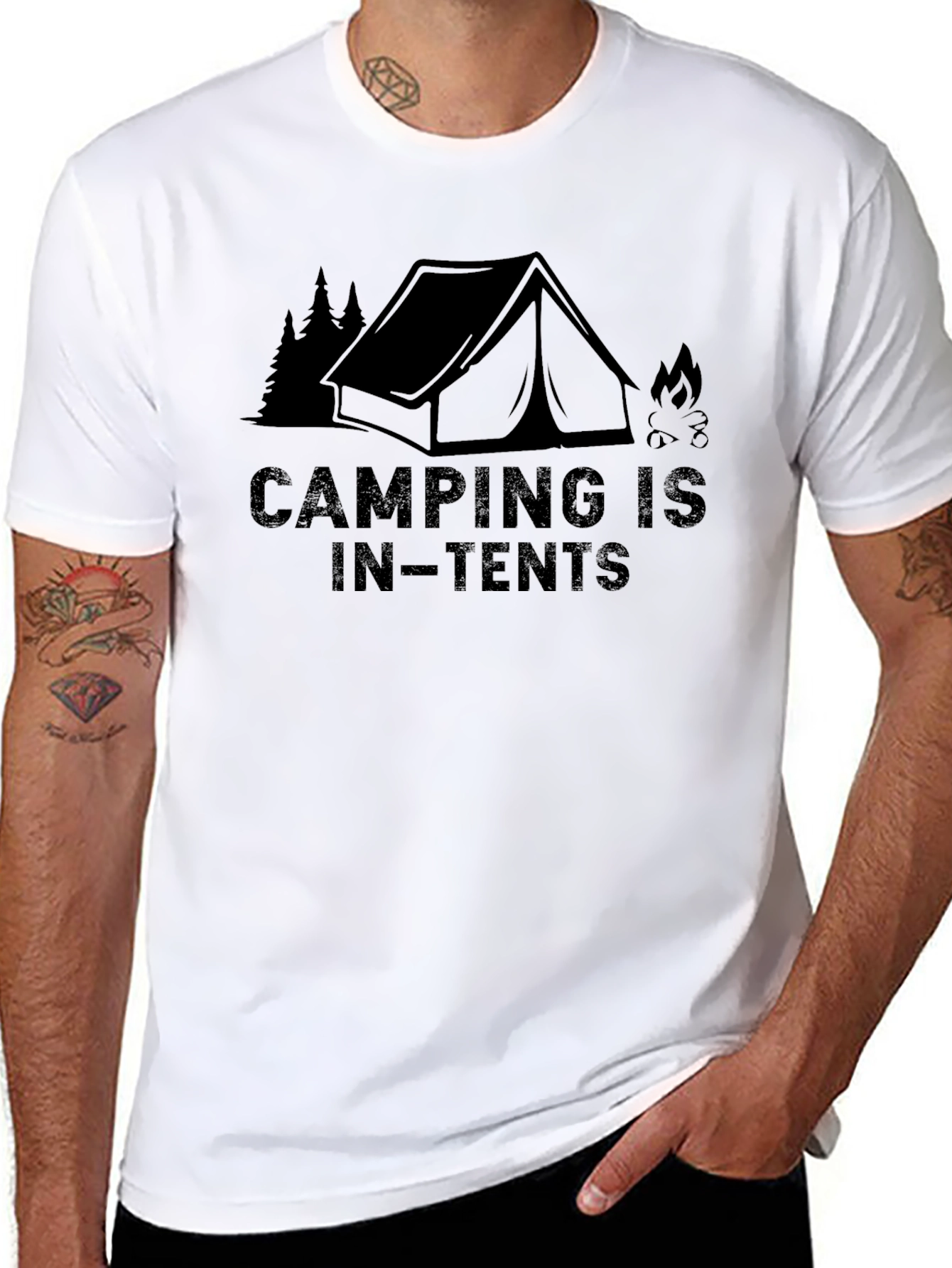 Camping Is In-Tents Graphic Tee