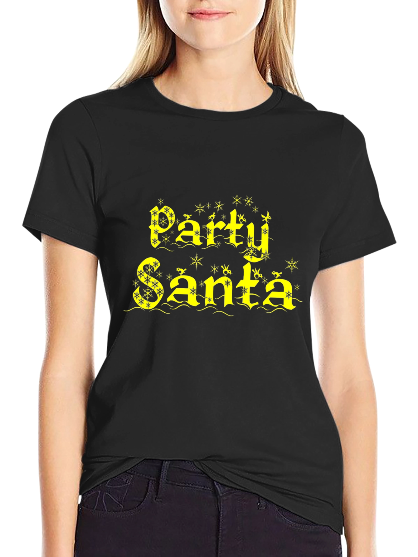 Party Santa Graphic Tee - Festive Holiday Apparel