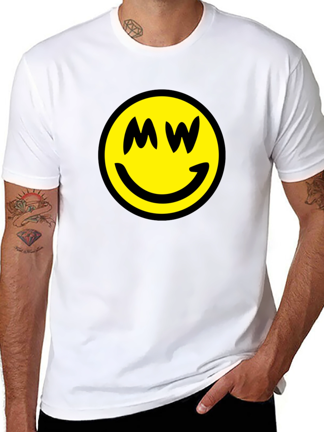 Smiley Face MW Black T-Shirt
