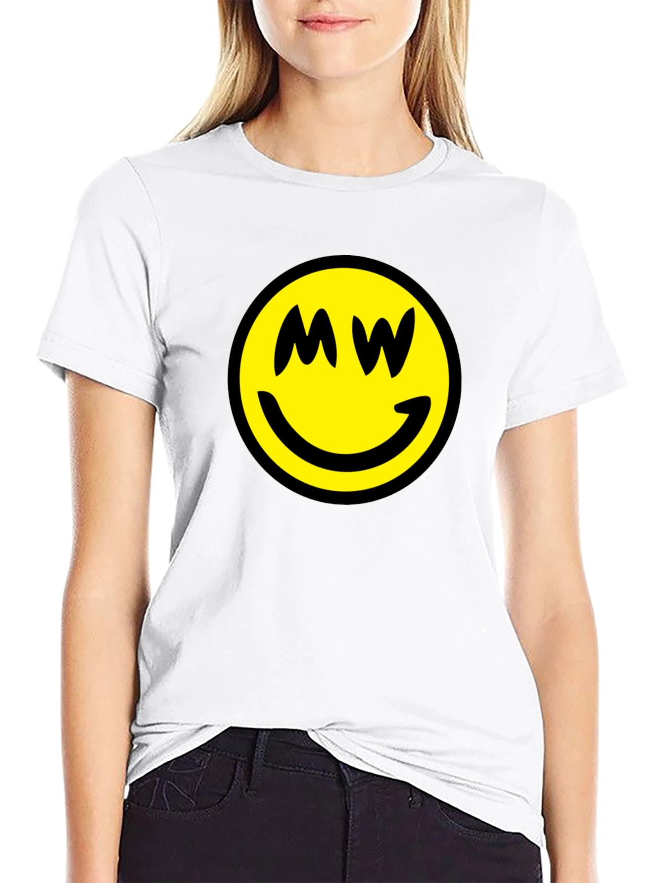 Smiley Face MW Black T-Shirt
