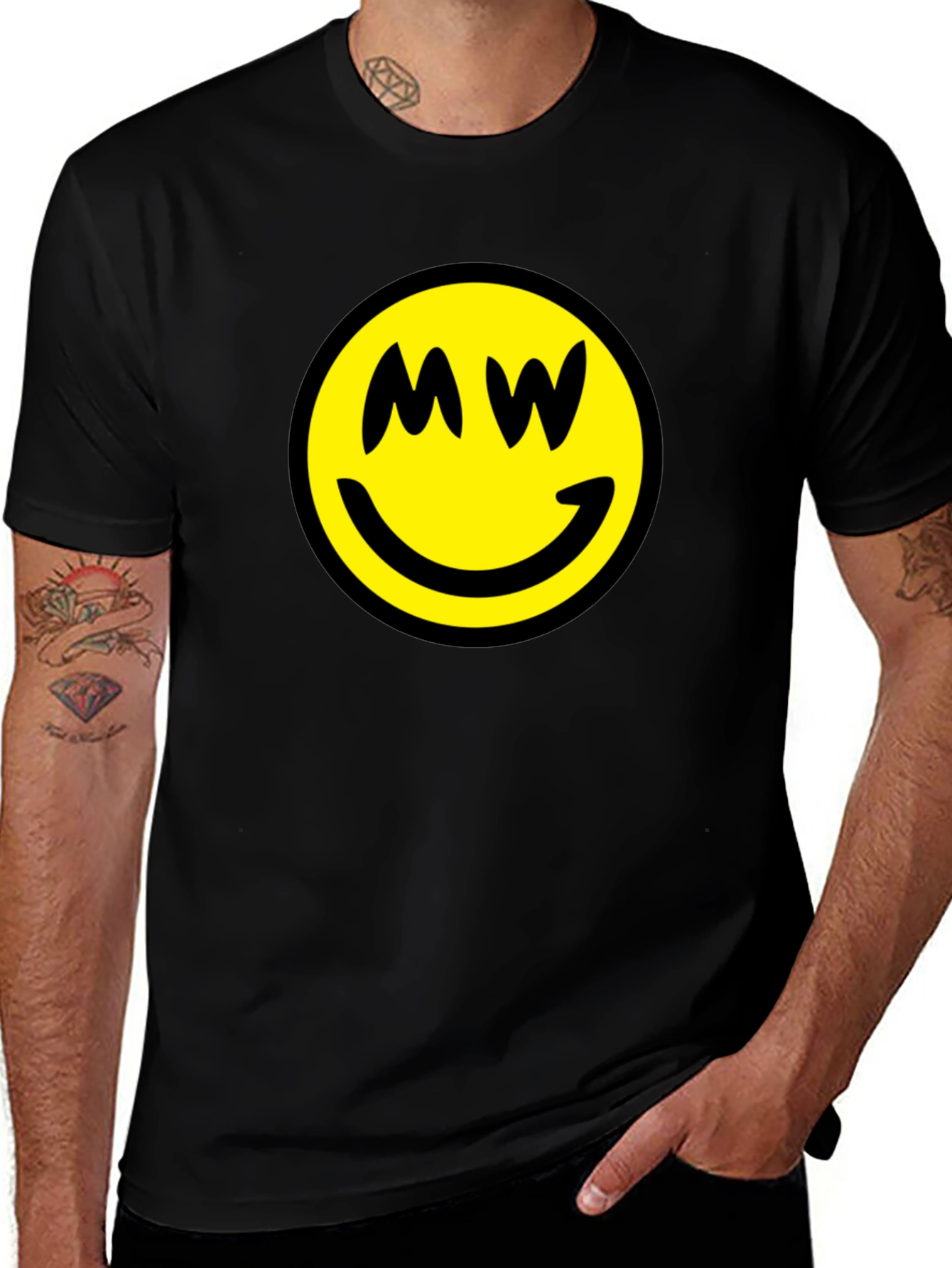 Smiley Face MW Black T-Shirt
