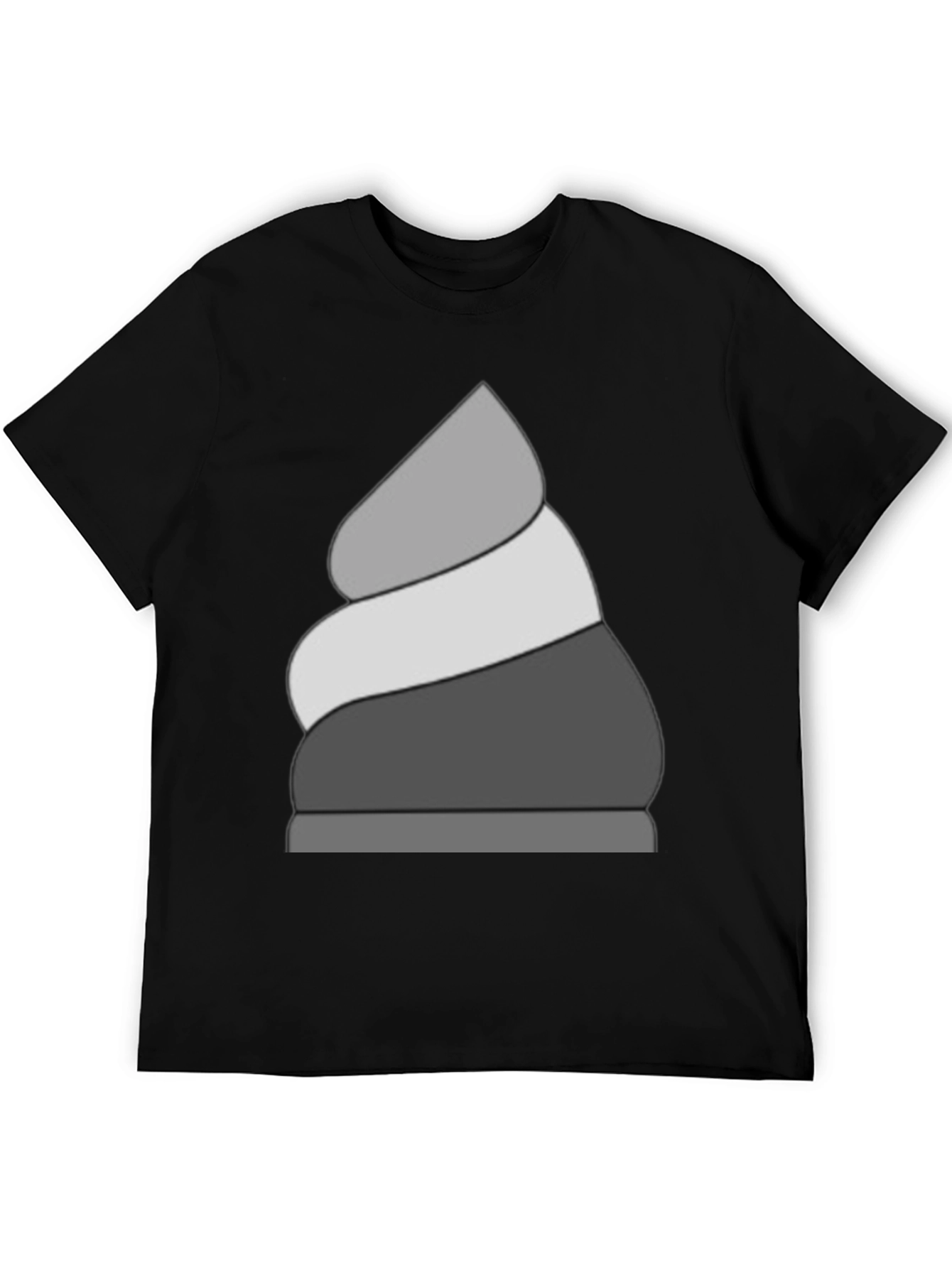 Stylish Black T-Shirt with Ice Cream Design