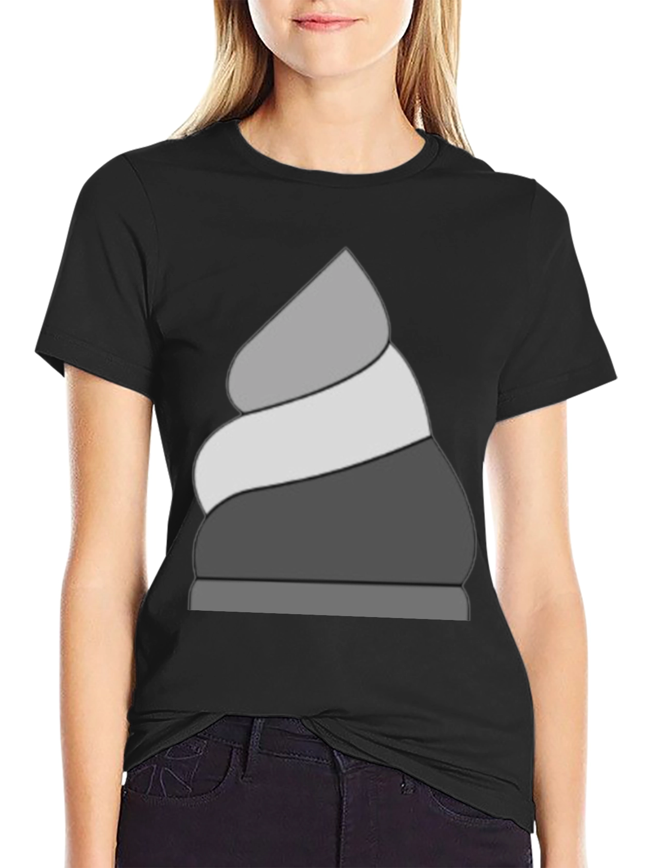Stylish Black T-Shirt with Ice Cream Design