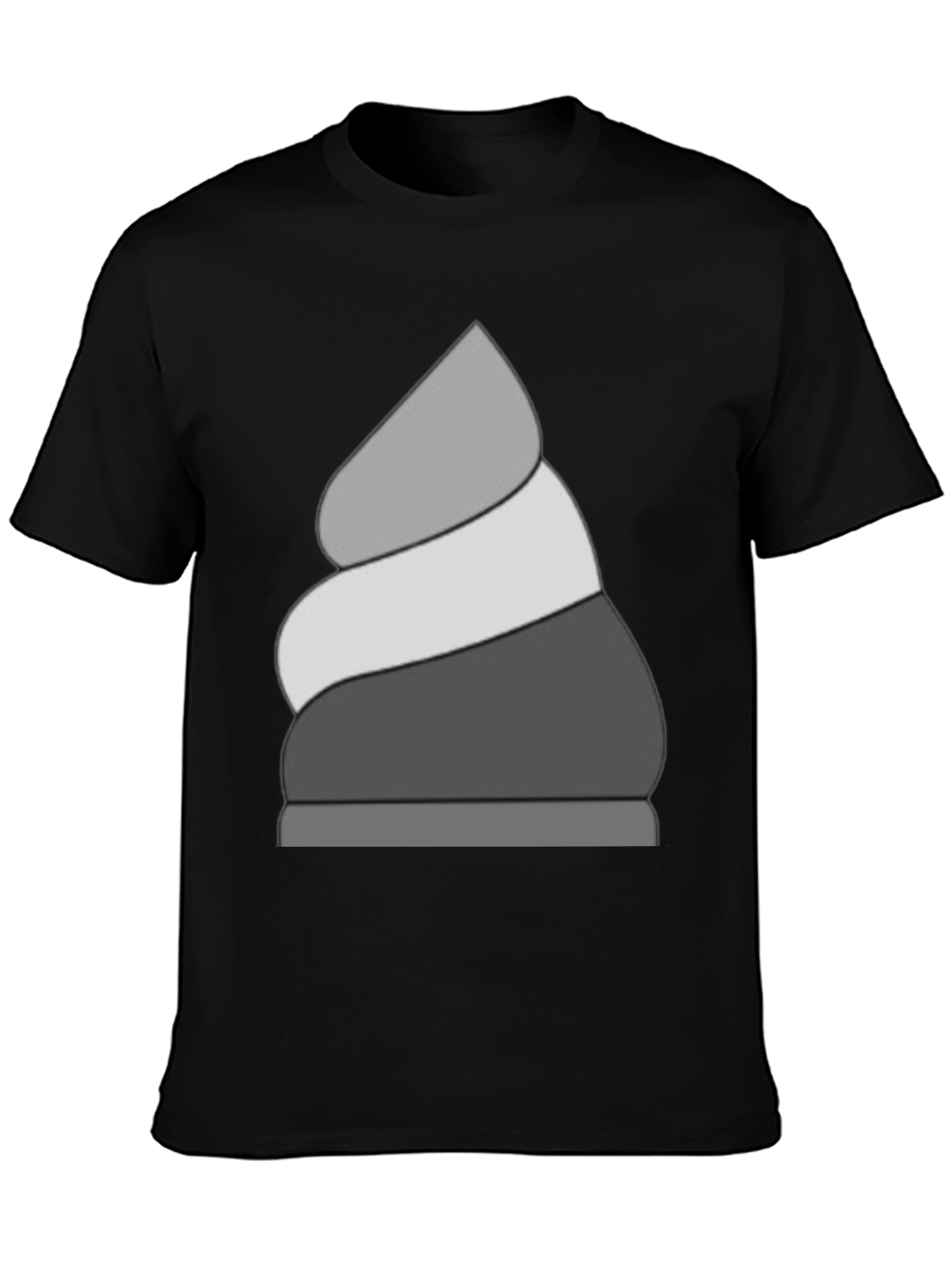 Stylish Black T-Shirt with Ice Cream Design