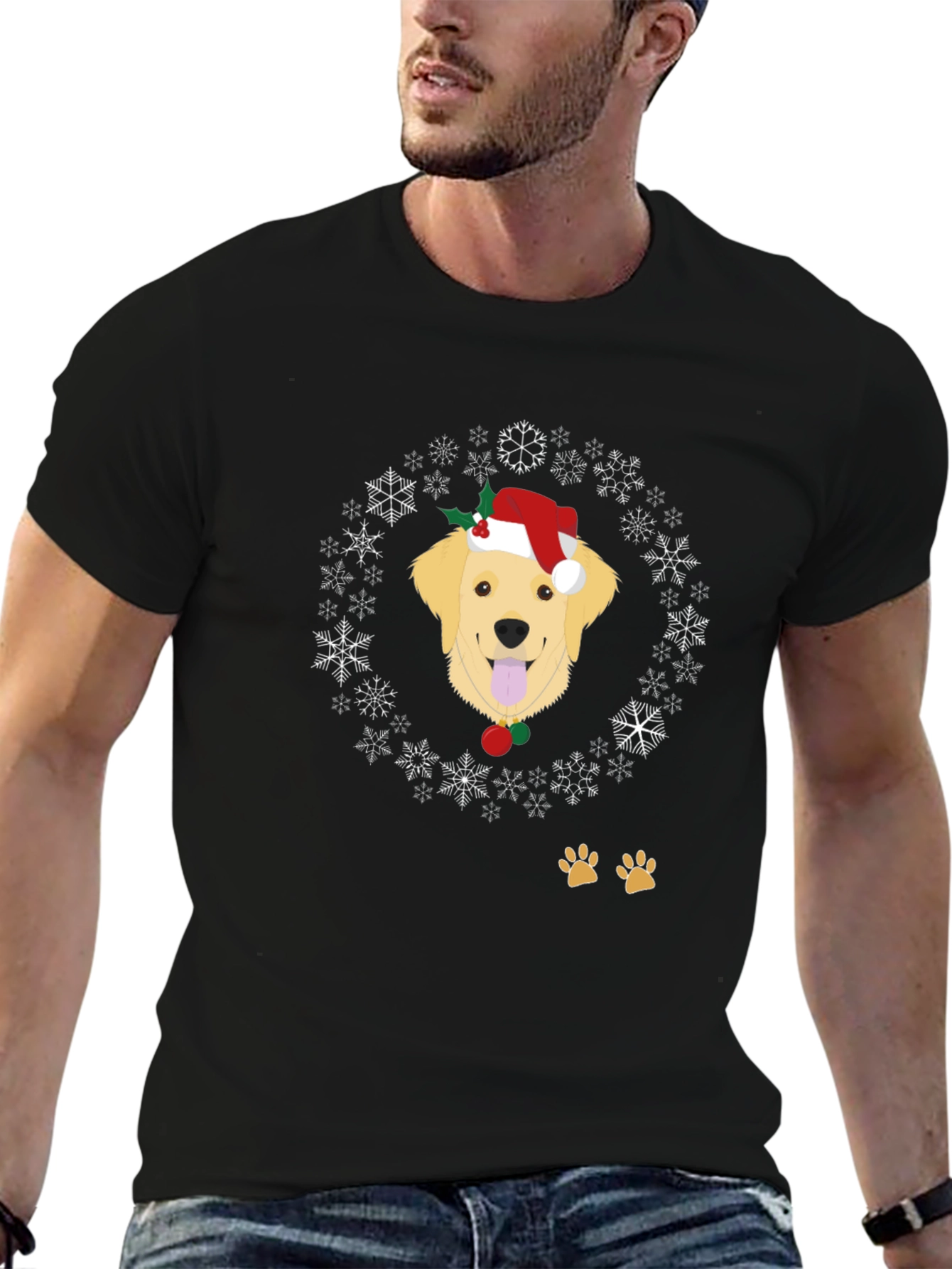 Festive Dog Christmas T-Shirt