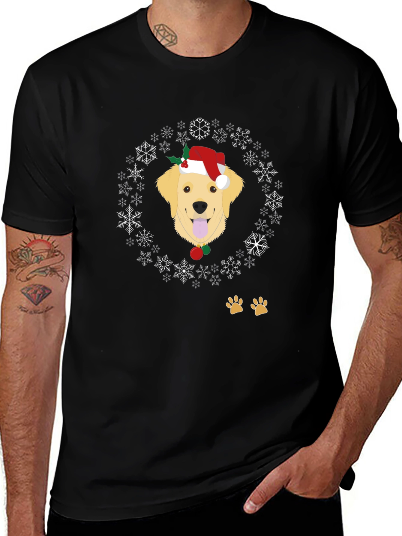 Festive Dog Christmas T-Shirt
