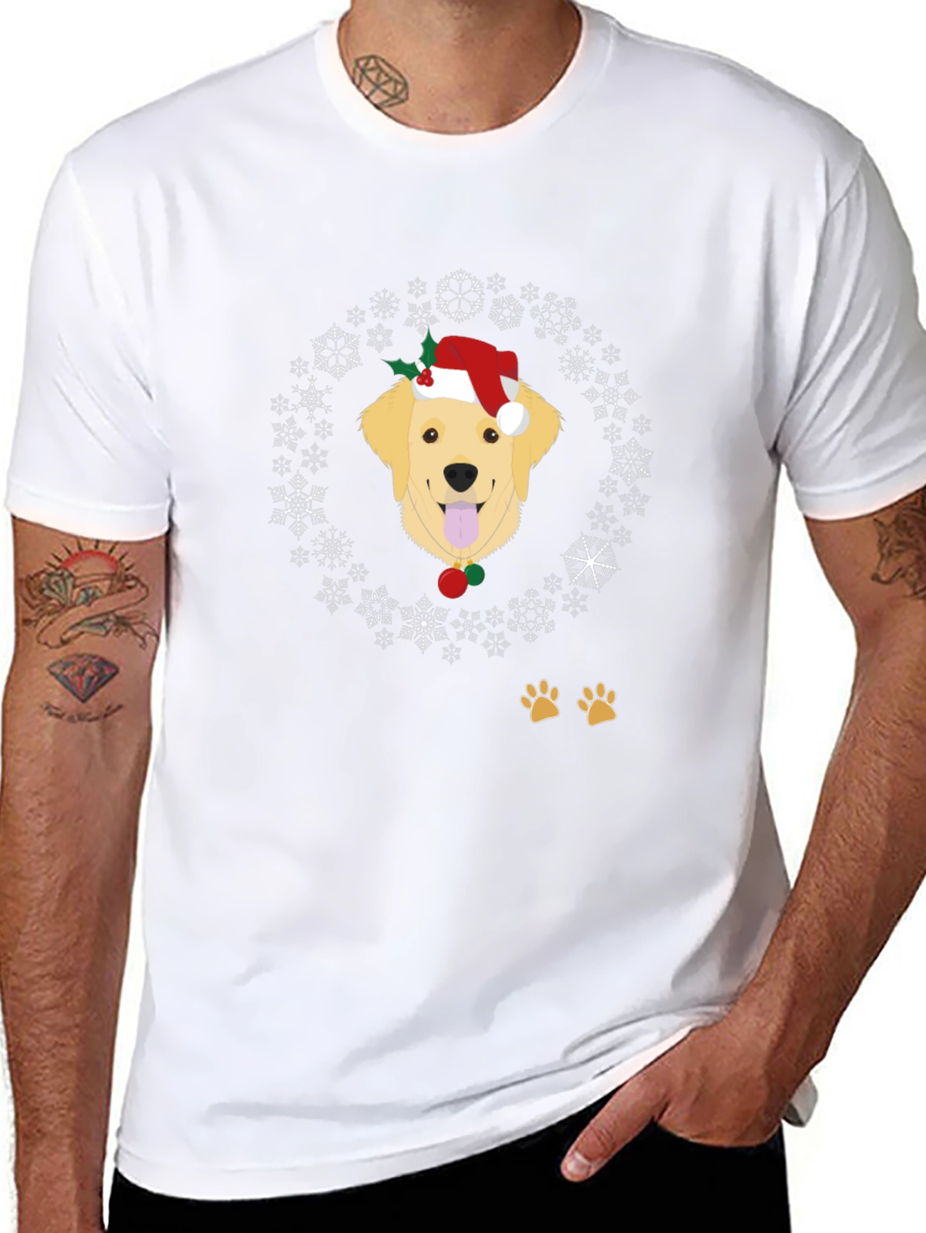 Festive Dog Christmas T-Shirt