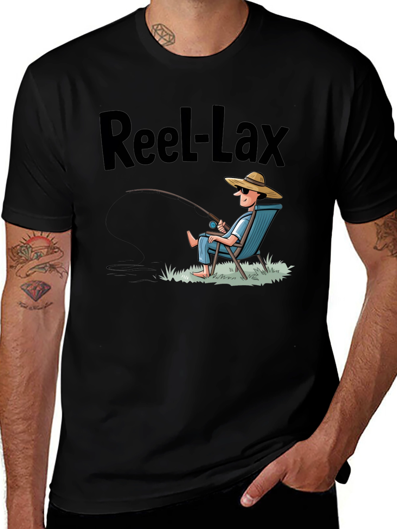 Reel-Lax Fishing T-Shirt - Relaxed Angler Design