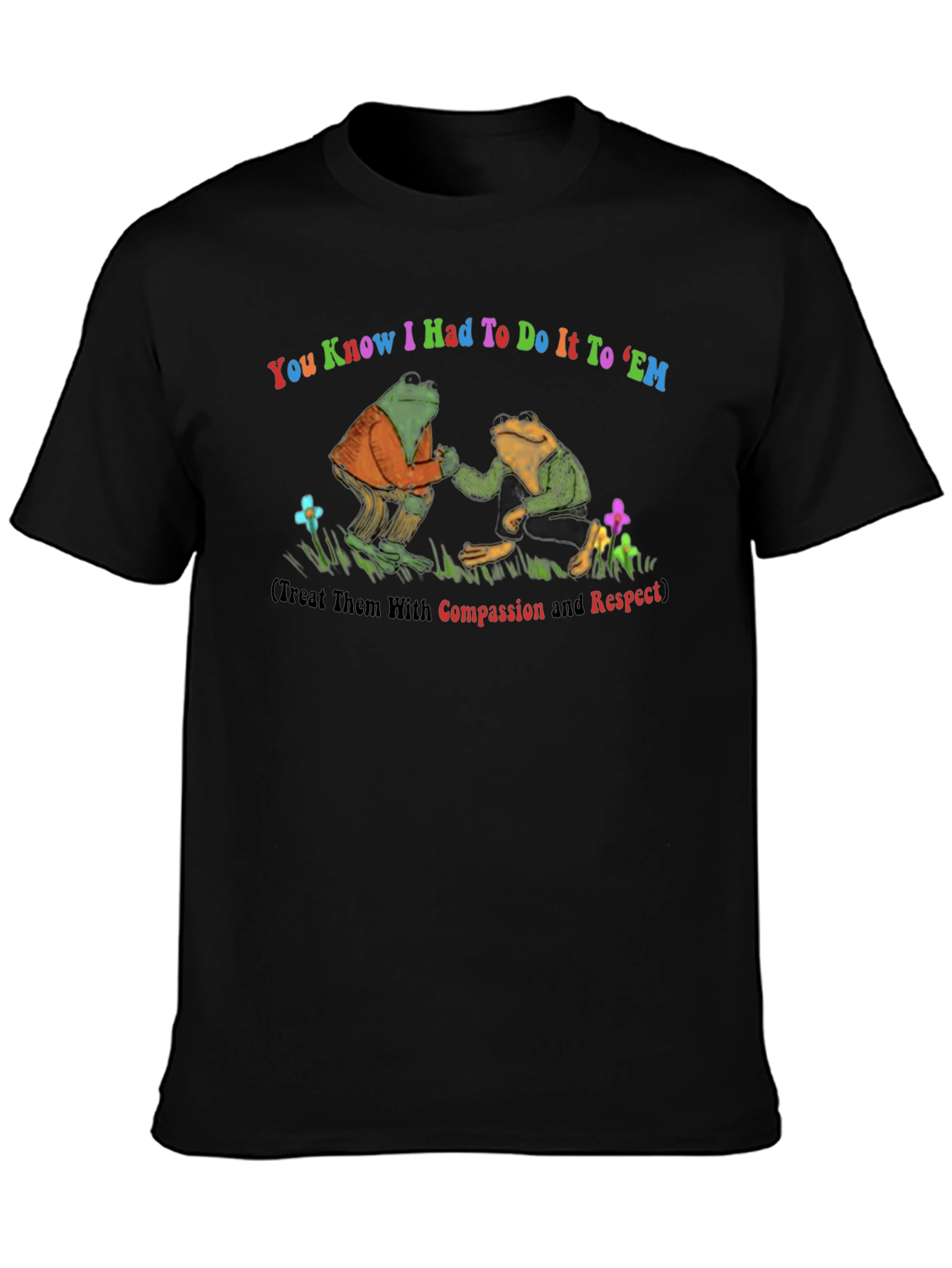Frog Compassion Black T-Shirt