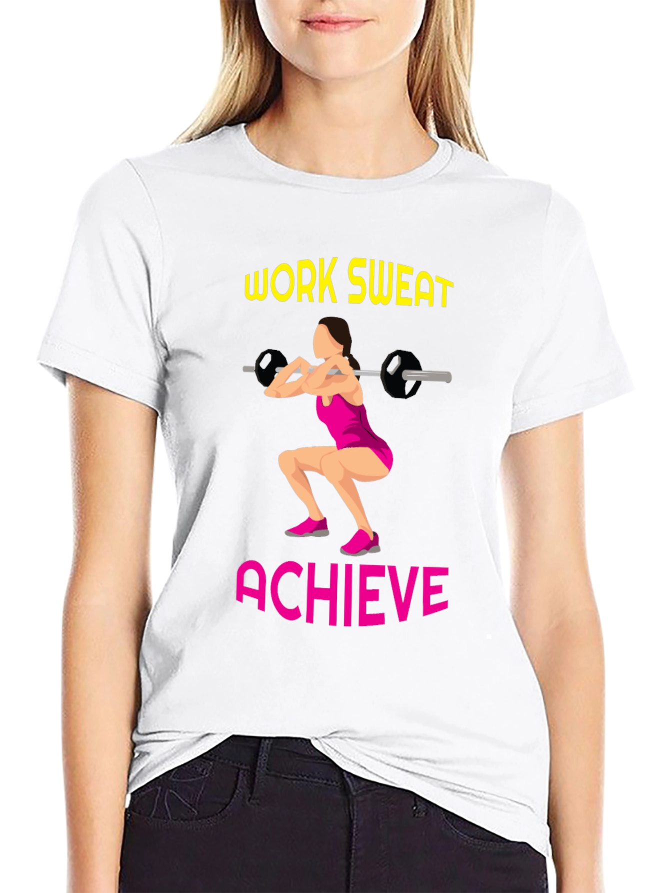 Workout Motivation T-Shirt: Work Sweat Achieve