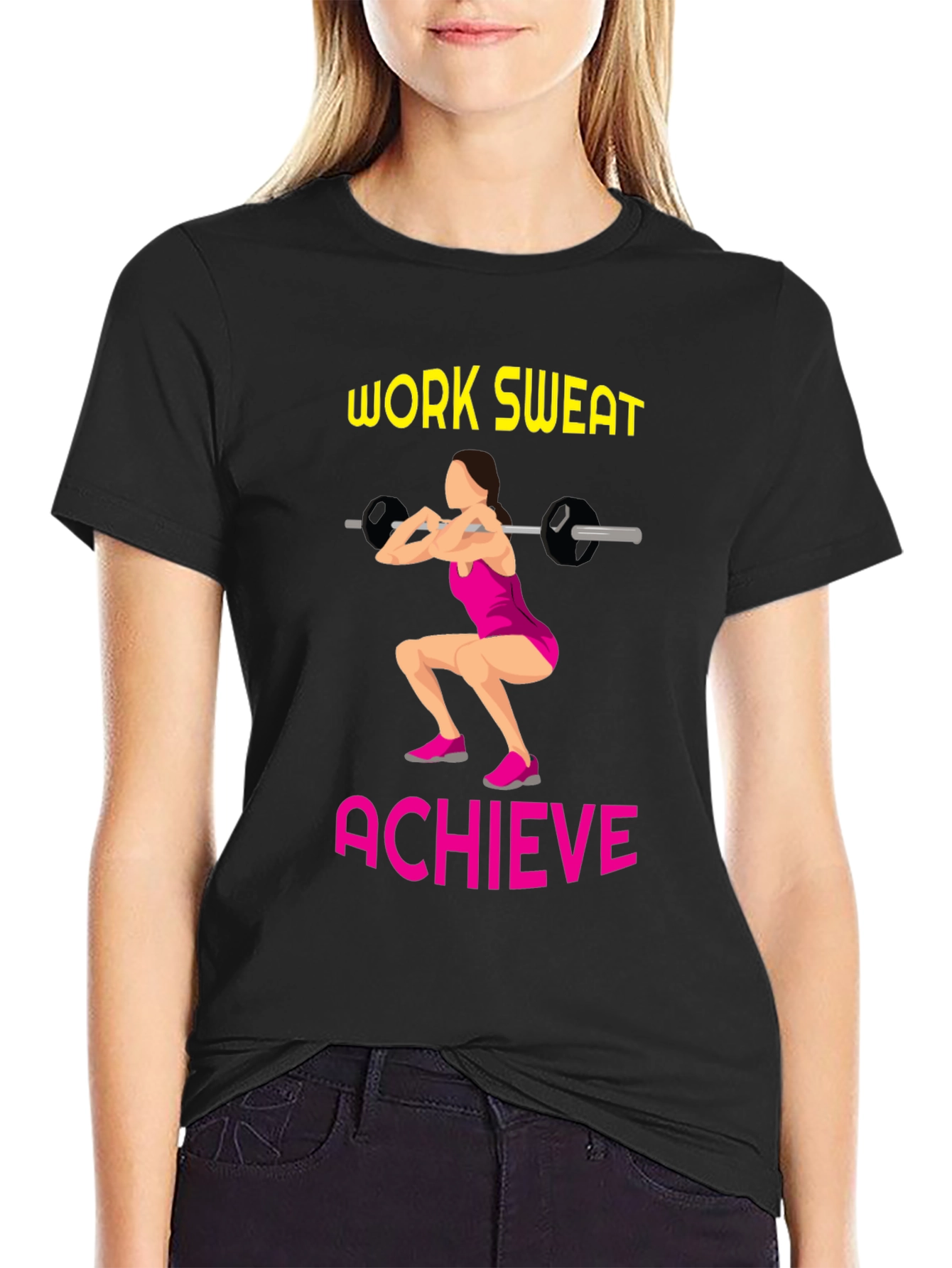 Workout Motivation T-Shirt: Work Sweat Achieve
