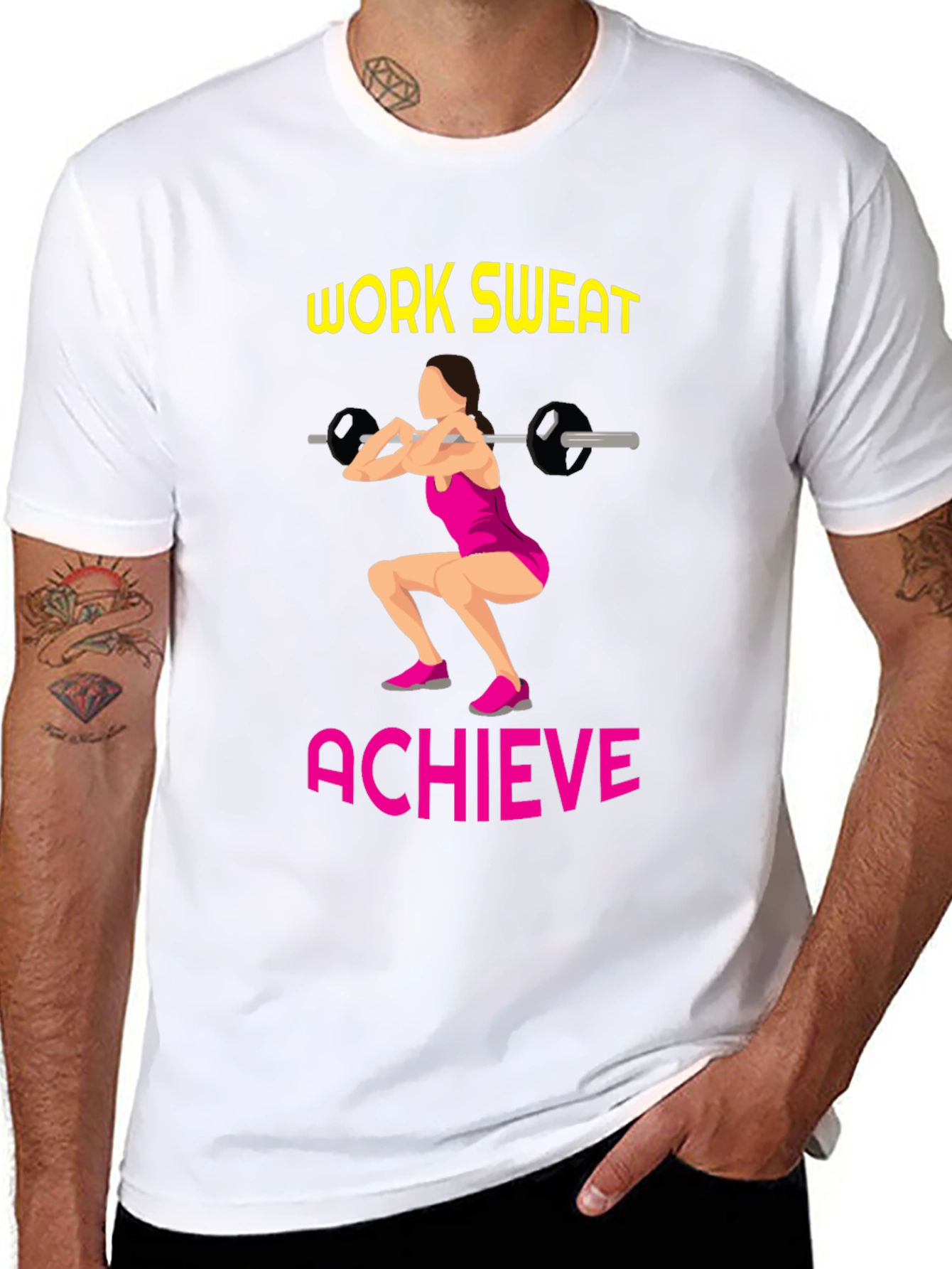Workout Motivation T-Shirt: Work Sweat Achieve