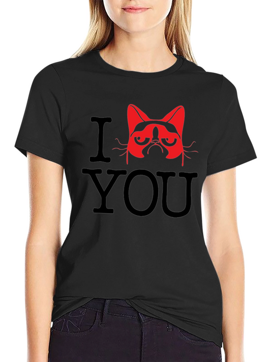 Grumpy Cat I Hate You T-Shirt - Funny Graphic Tee