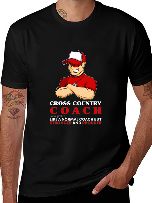 Cross Country Coach T-Shirt - Stronger Prouder Design