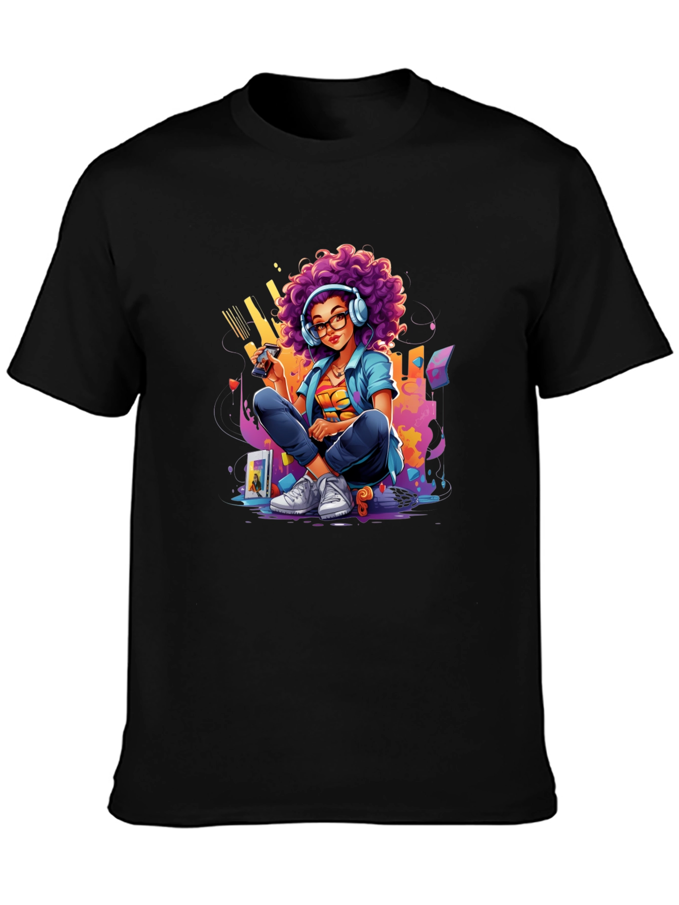Gaming Girl Graphic Tee - Cool Retro Style