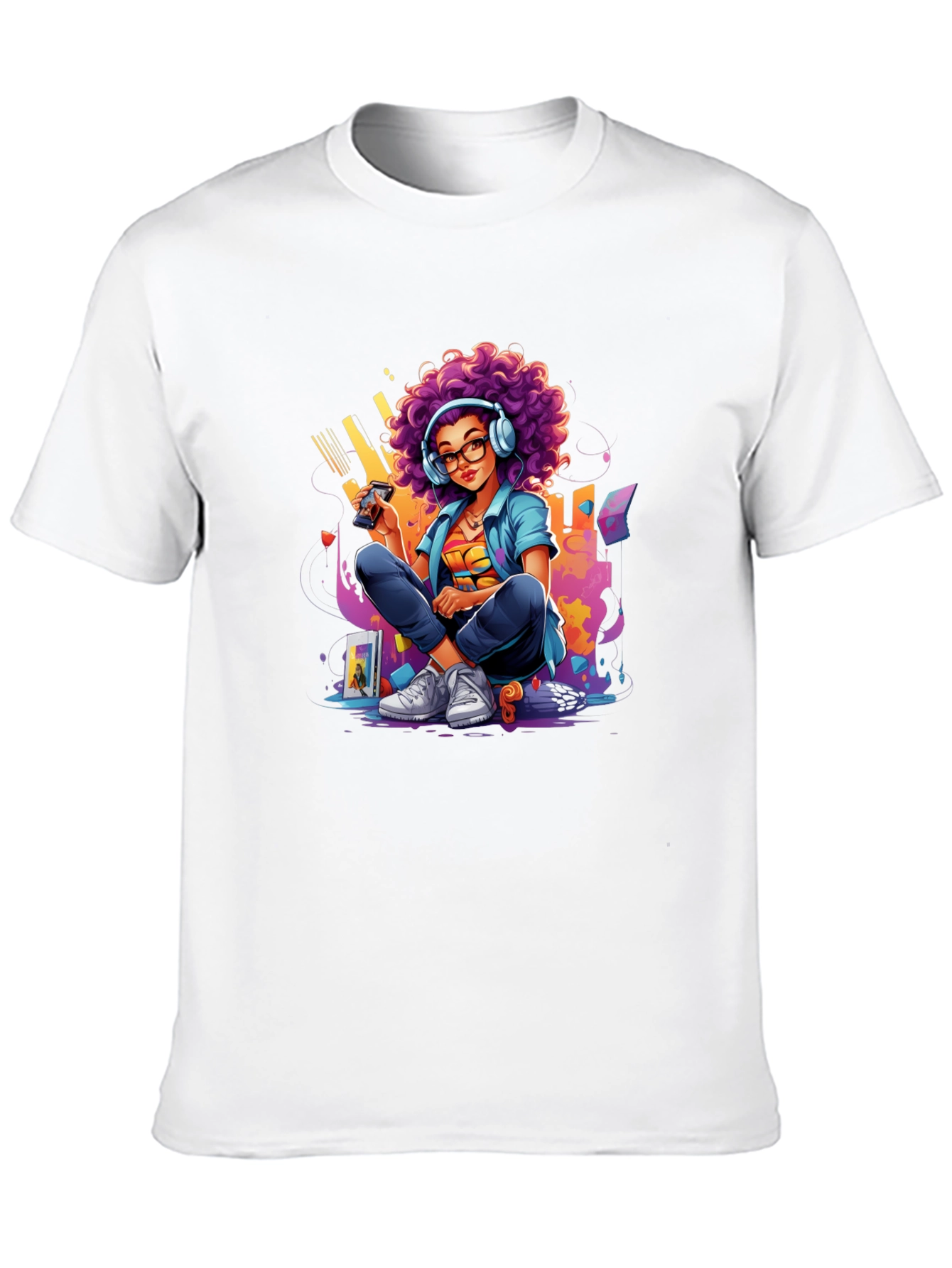 Gaming Girl Graphic Tee - Cool Retro Style