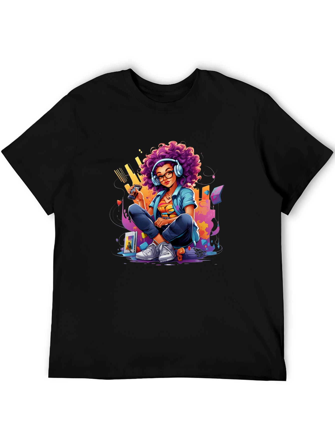 Gaming Girl Graphic Tee - Cool Retro Style