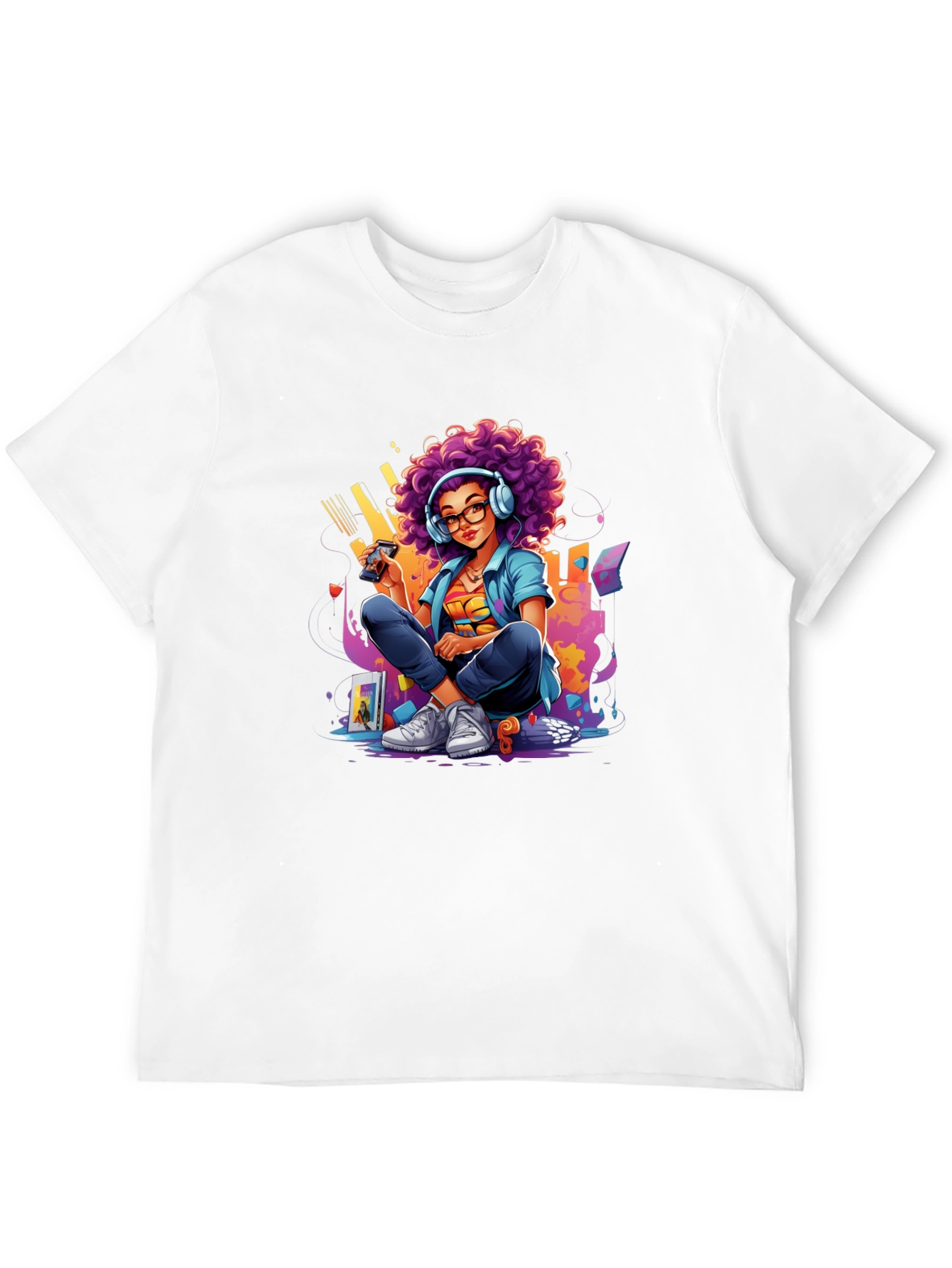 Gaming Girl Graphic Tee - Cool Retro Style