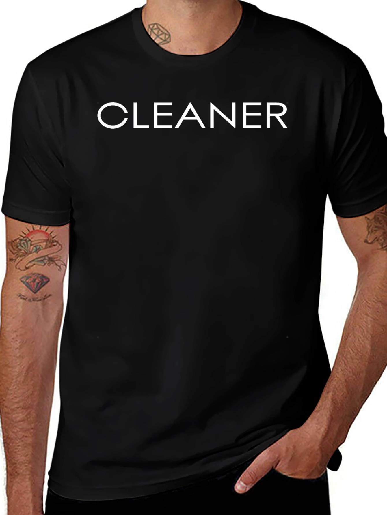 Cleaner T-Shirt - Classic Black Crew Neck Tee