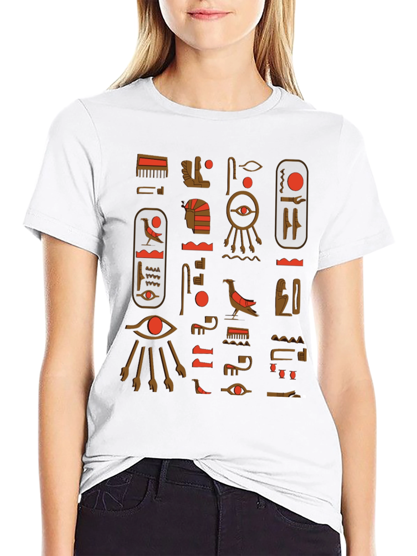 Egyptian Hieroglyph T-Shirt - Stylish Ancient Design