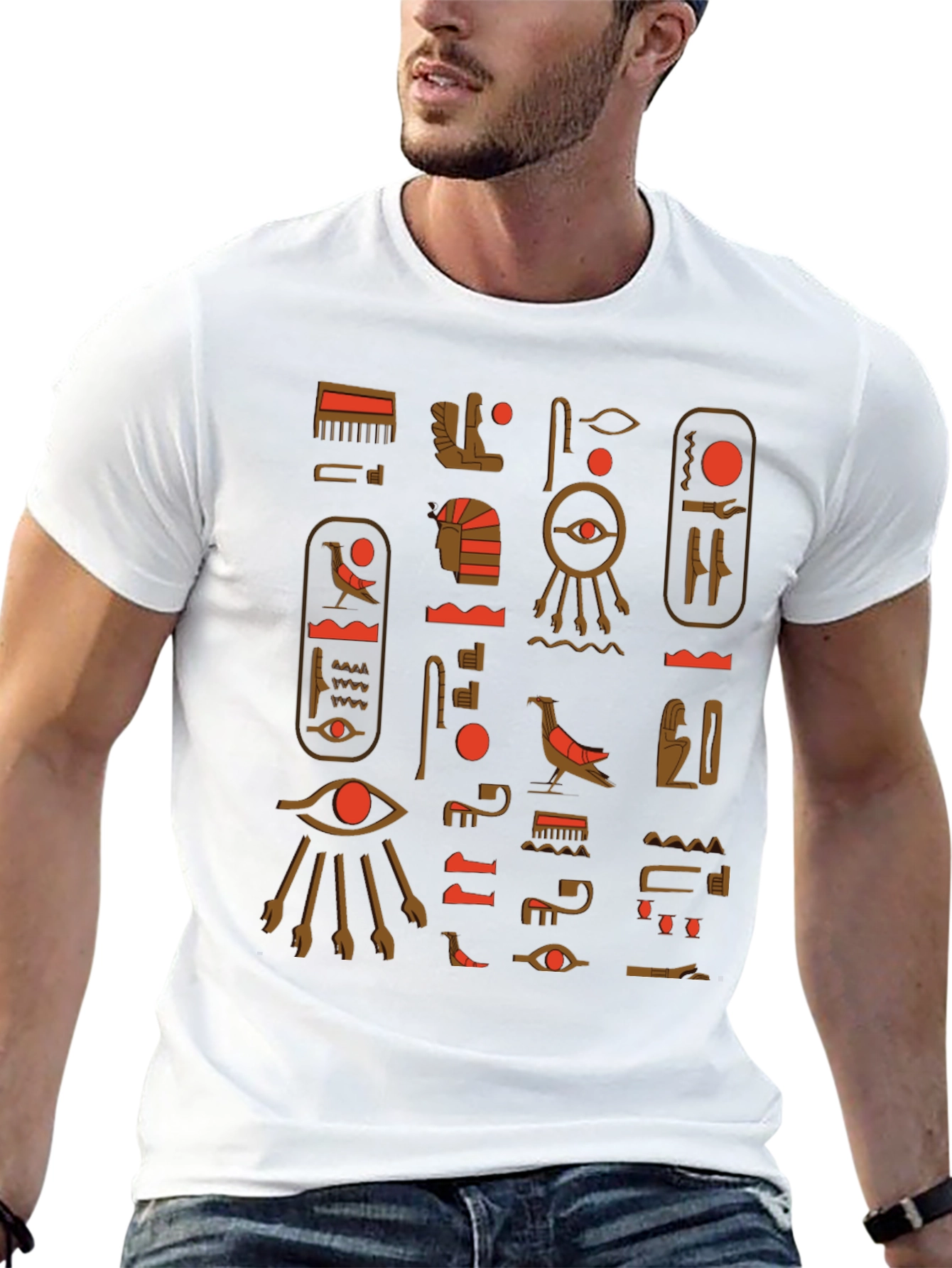 Egyptian Hieroglyph T-Shirt - Stylish Ancient Design