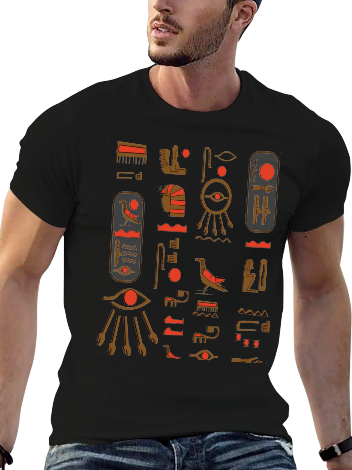 Egyptian Hieroglyph T-Shirt - Stylish Ancient Design