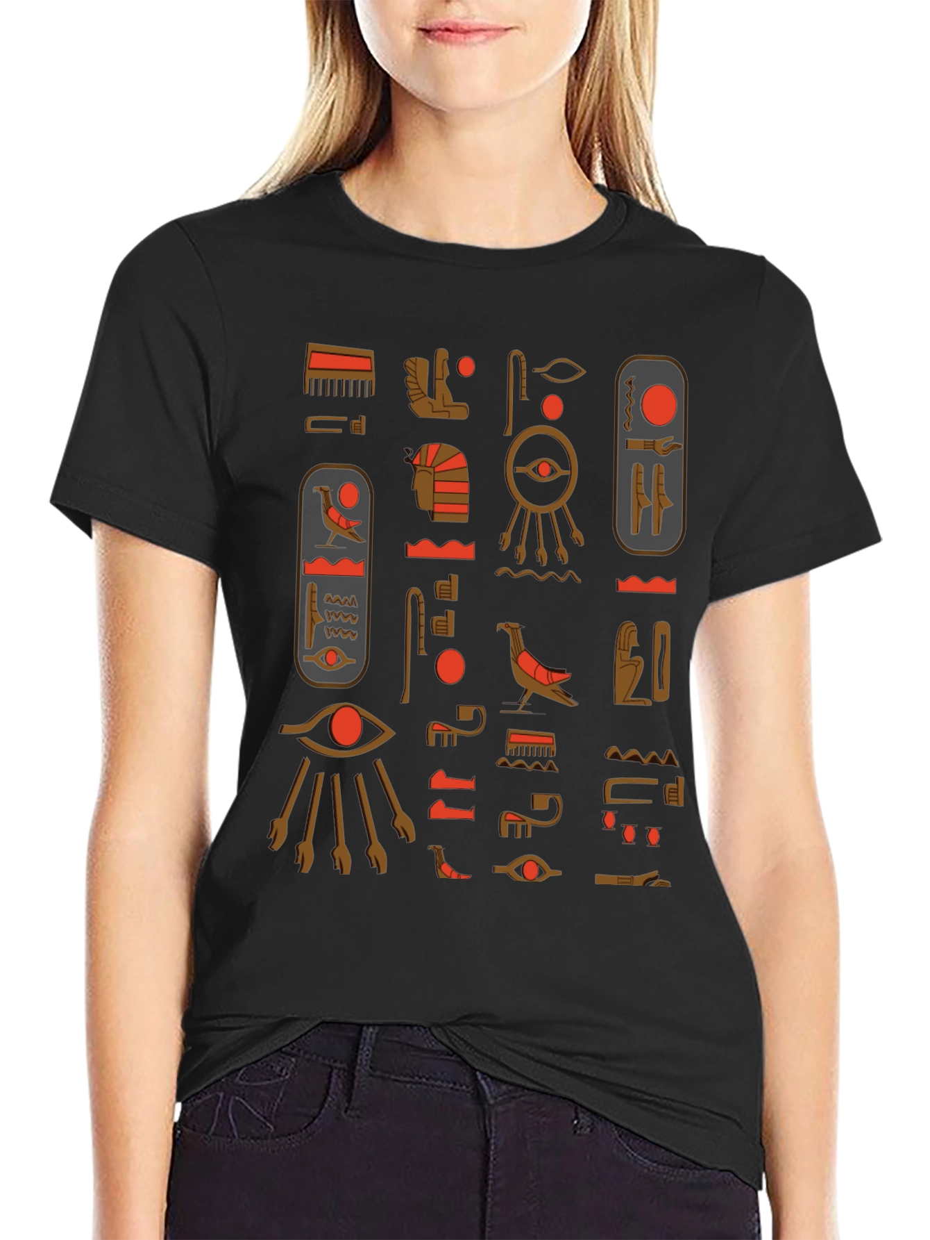 Egyptian Hieroglyph T-Shirt - Stylish Ancient Design