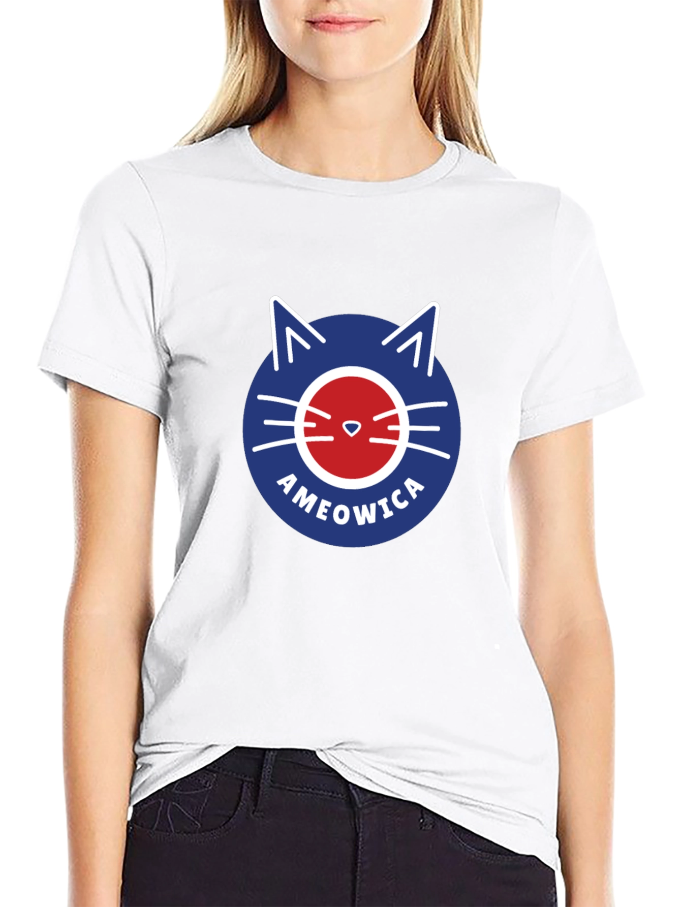 Ameowica Cat Graphic Tee - Patriotic & Funny