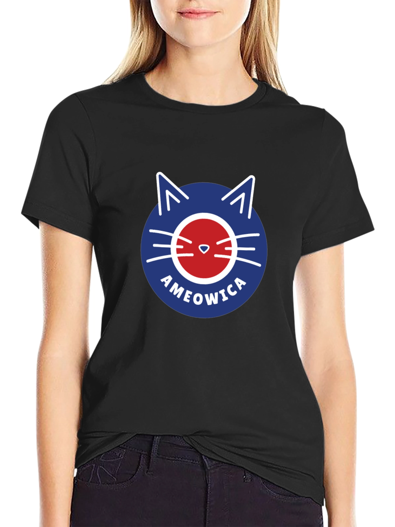 Ameowica Cat Graphic Tee - Patriotic & Funny