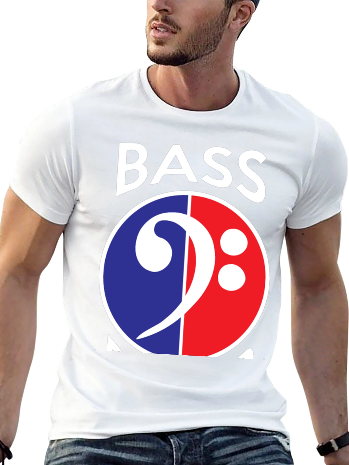 Bass Clef Graphic Tee - Musician Style T-Shirt