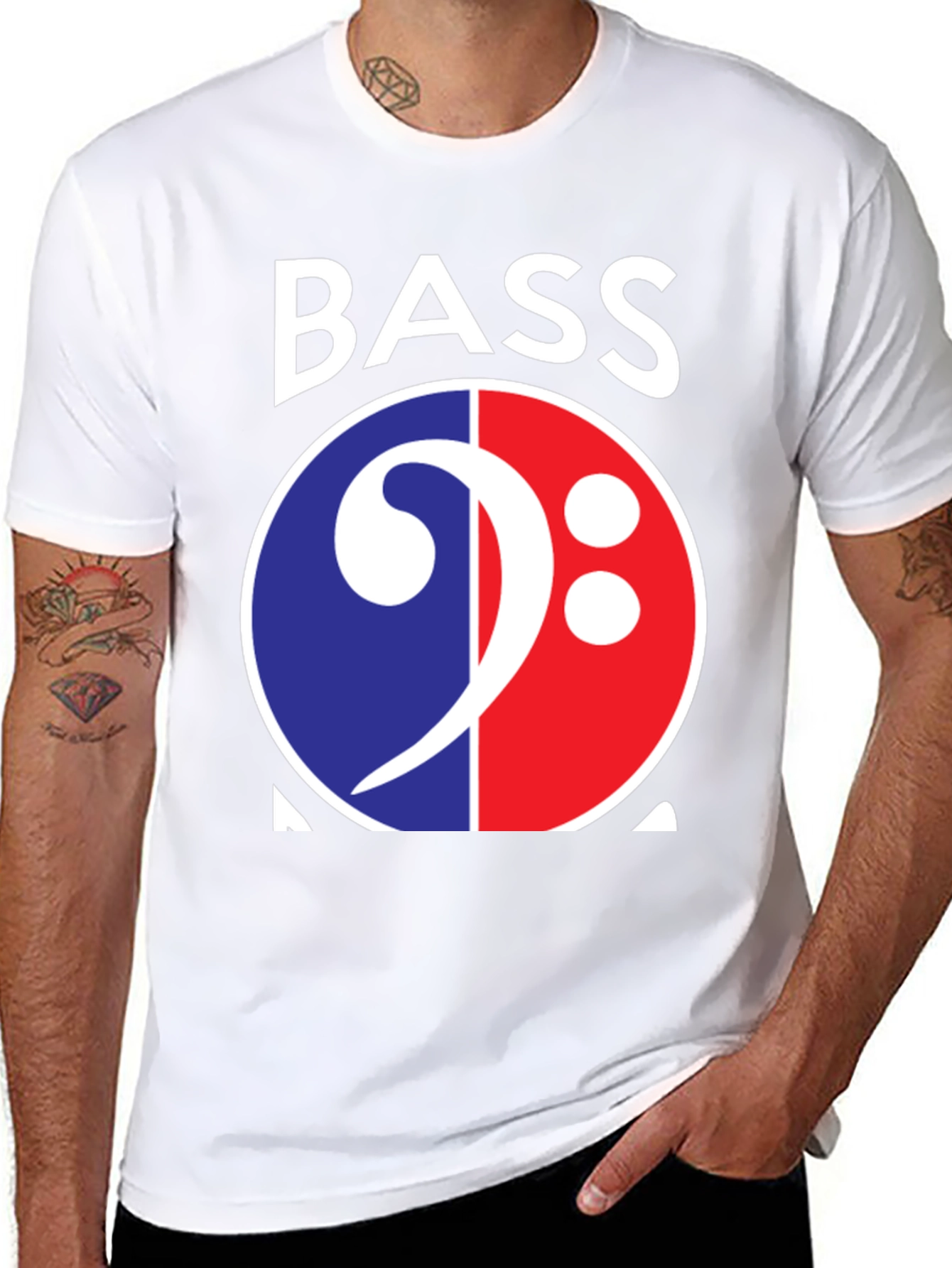 Bass Clef Graphic Tee - Musician Style T-Shirt