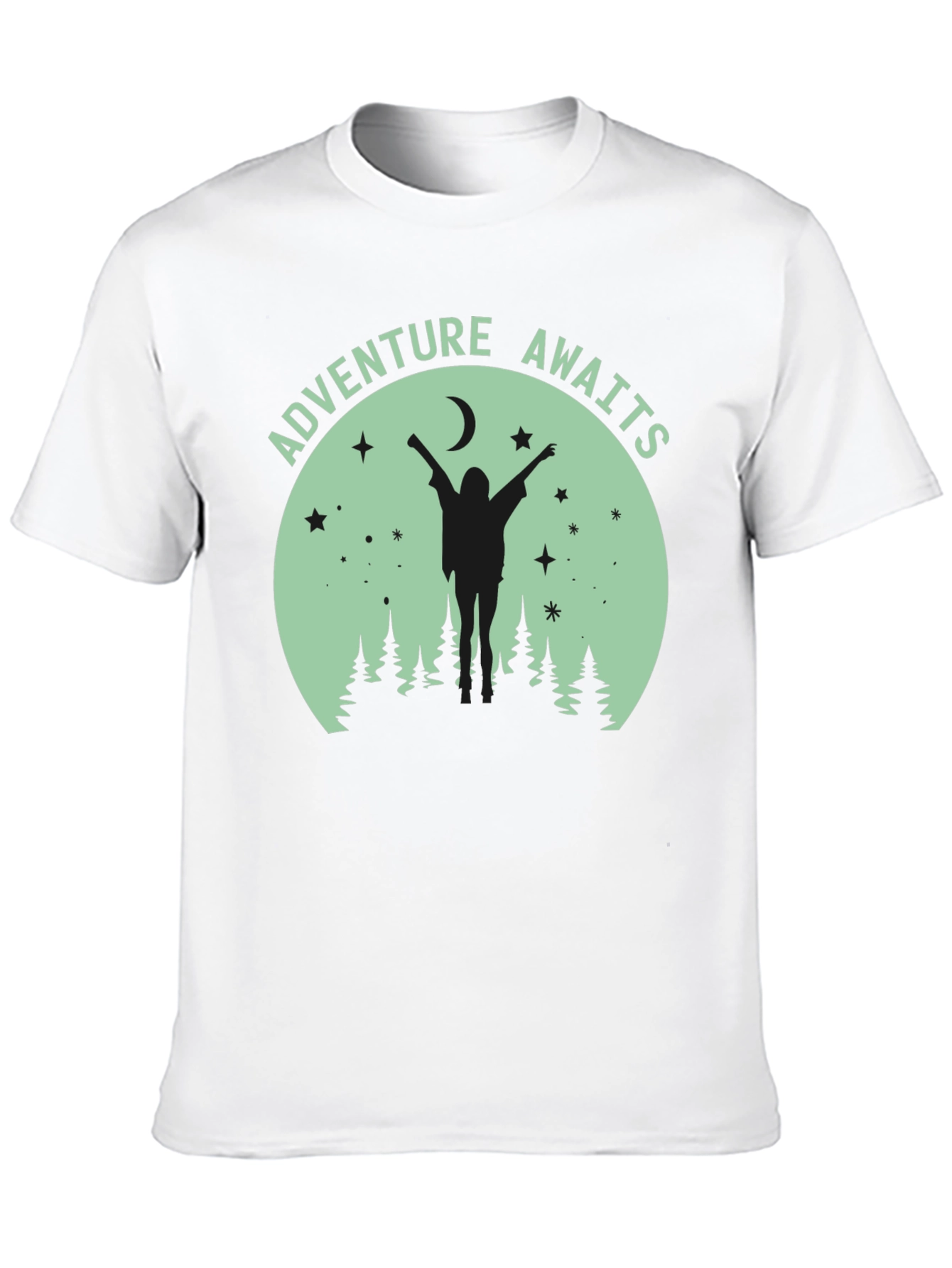 Adventure Awaits Graphic Tee - Unisex Black T-Shirt