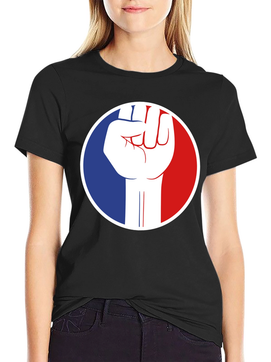 French Fist Graphic Tee - Black Cotton T-Shirt