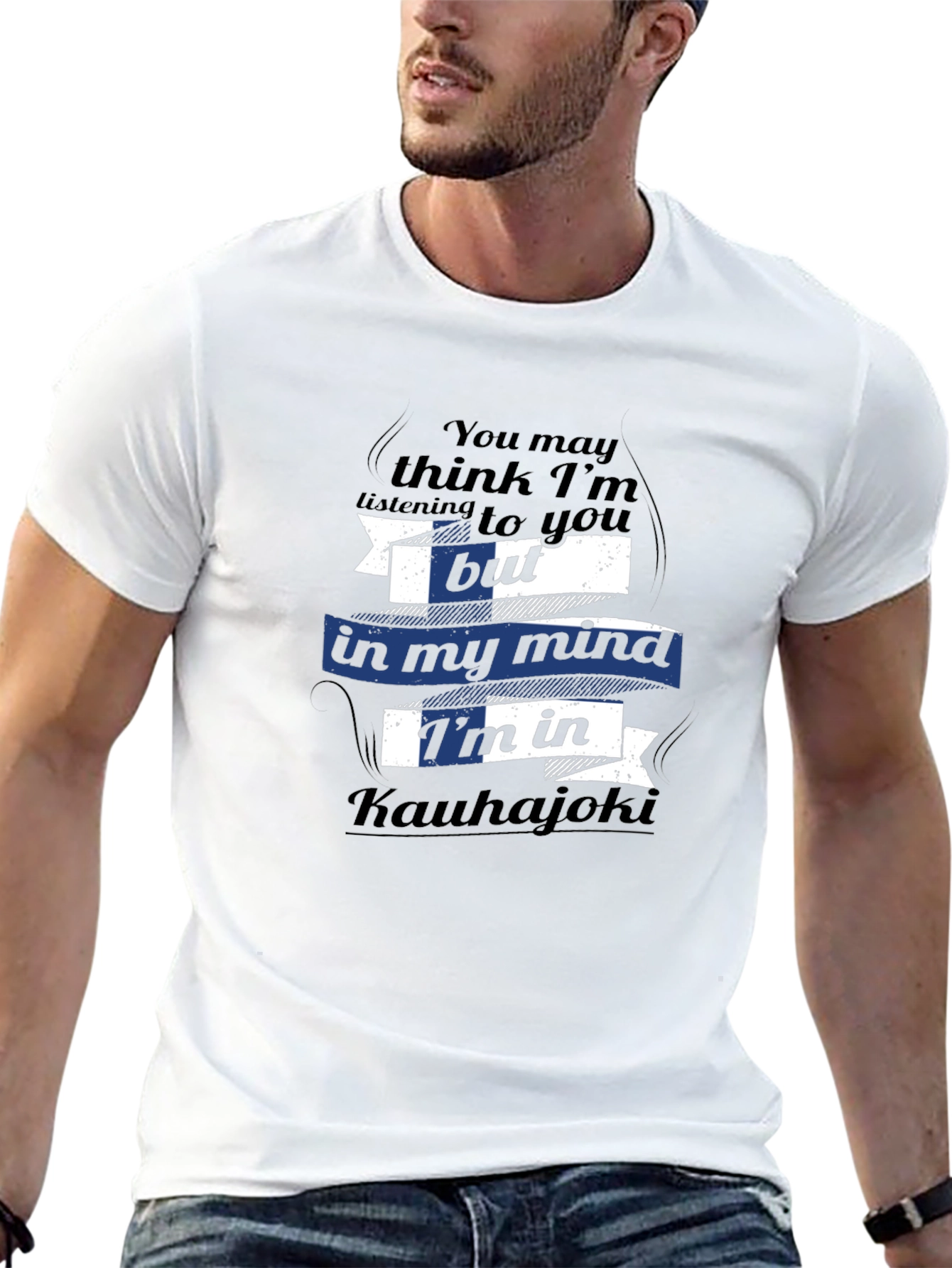 Kauhajoki Mind Tee - Finland Flag Novelty T-Shirt