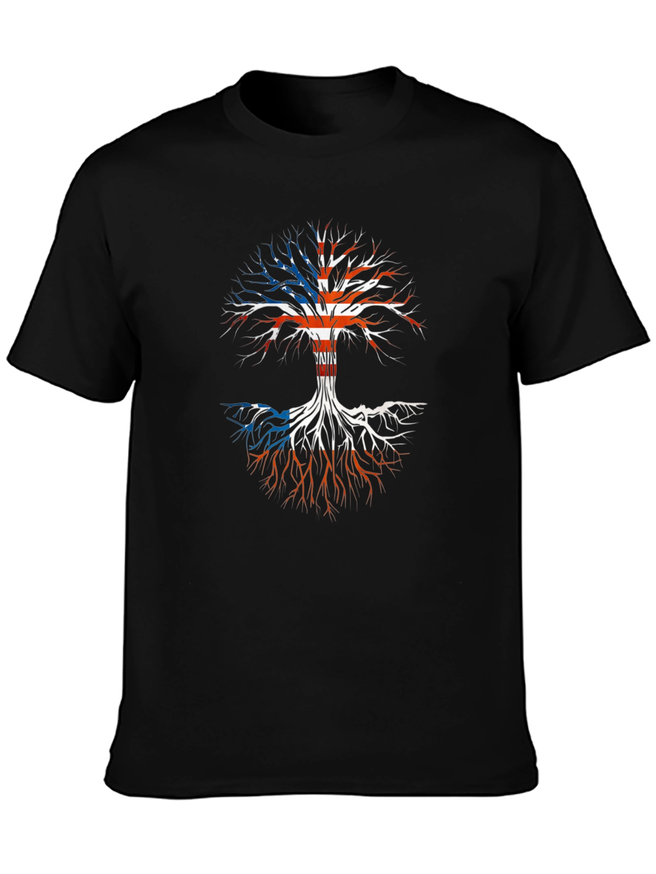 USA Puerto Rico Roots T-Shirt - Black
