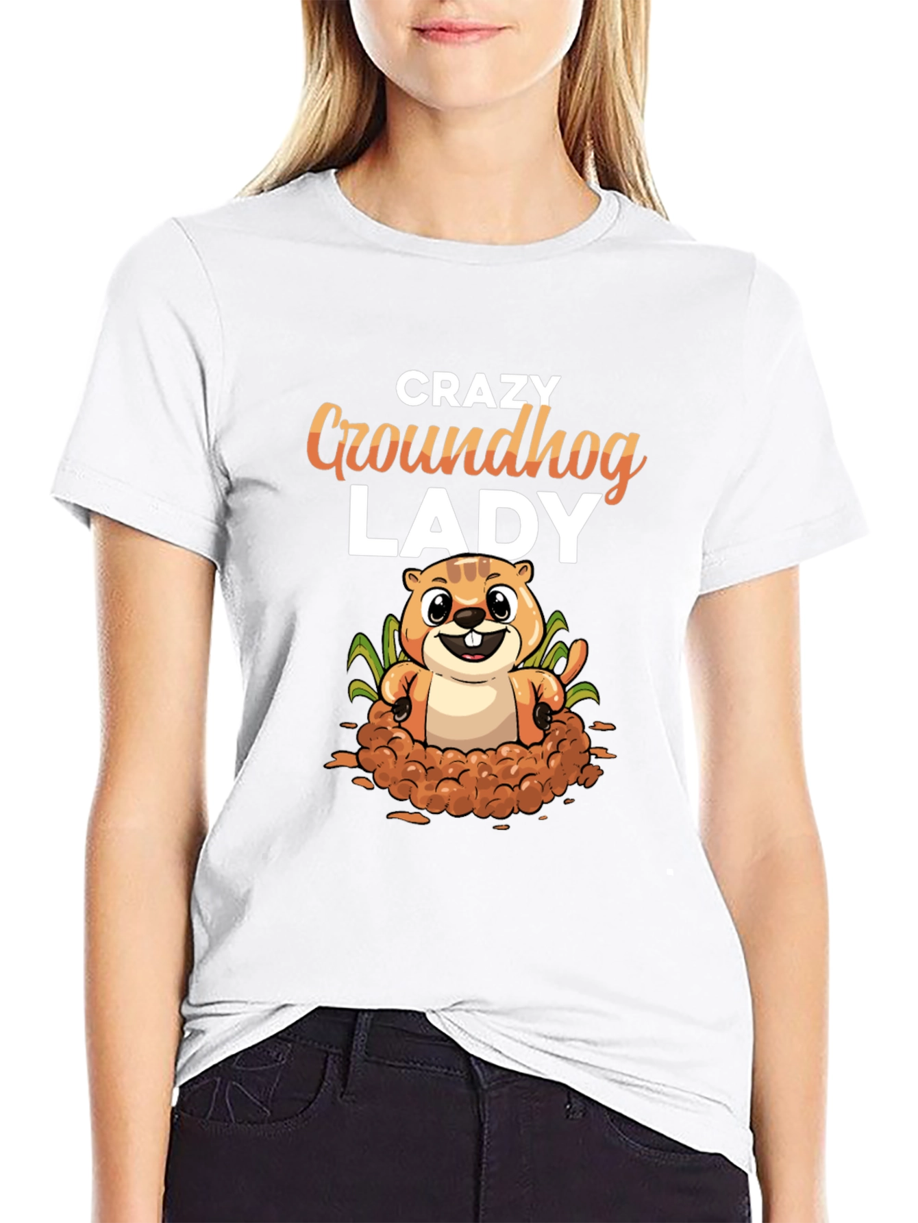 Crazy Groundhog Lady T-Shirt
