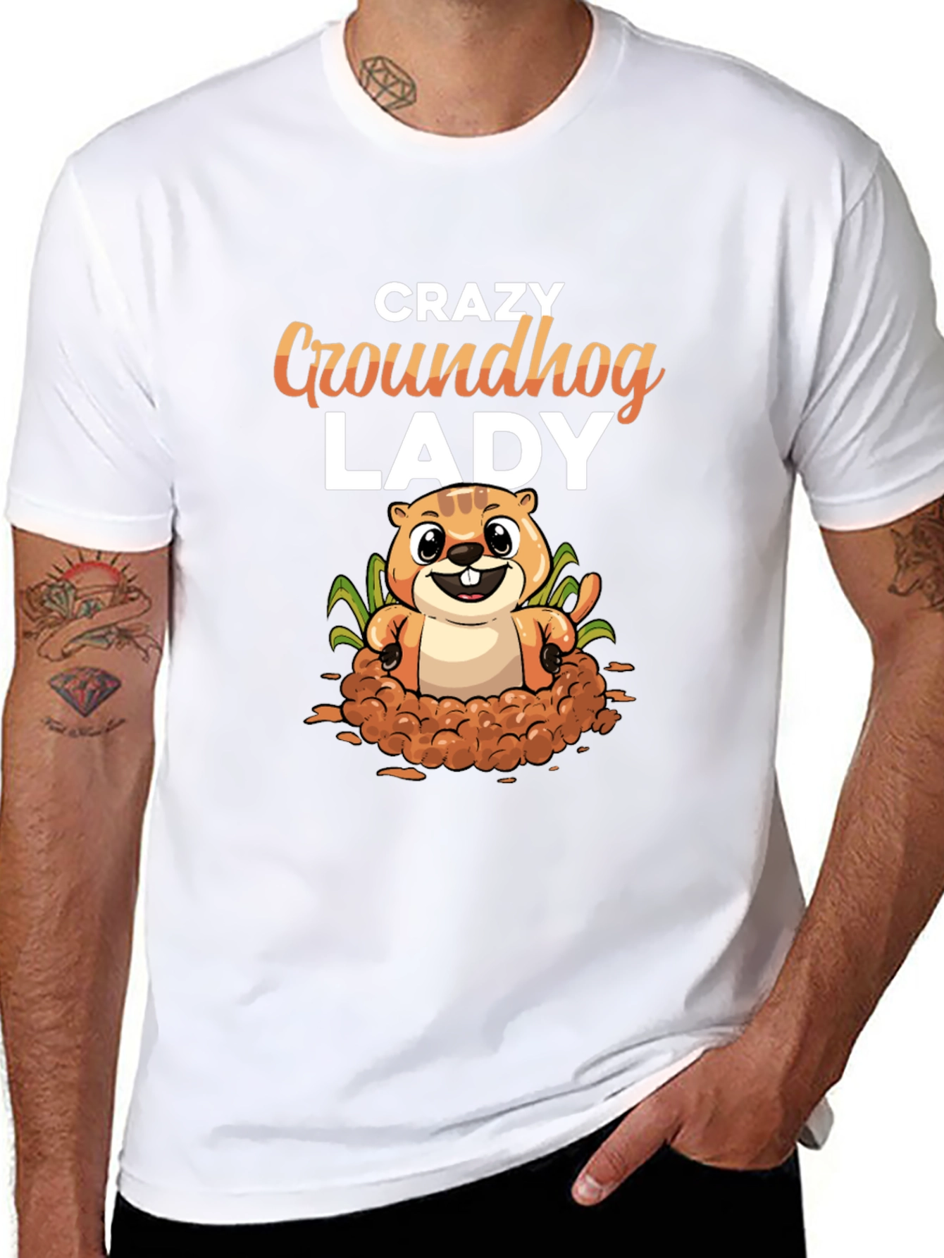 Crazy Groundhog Lady T-Shirt