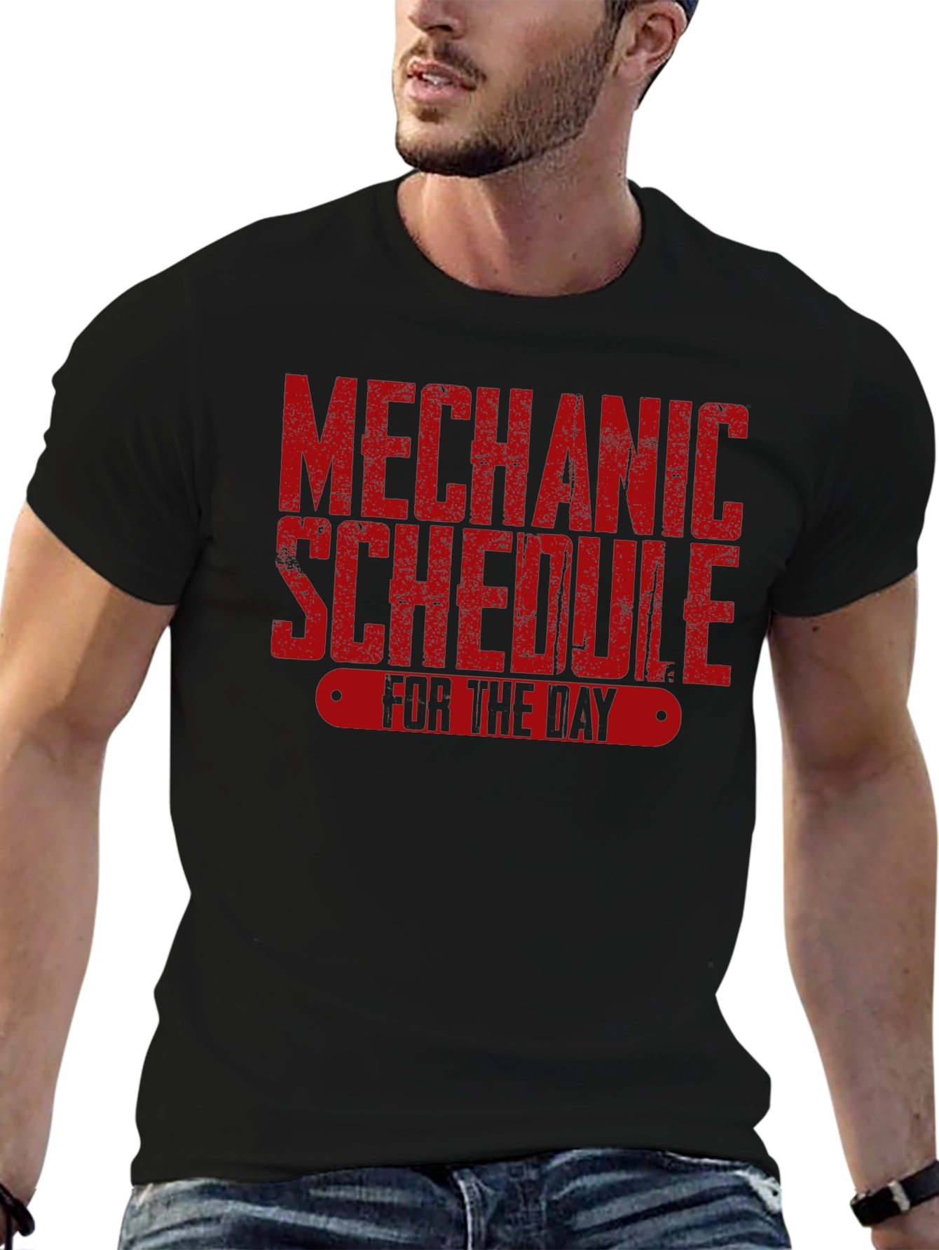 Mechanic Schedule Black T-Shirt