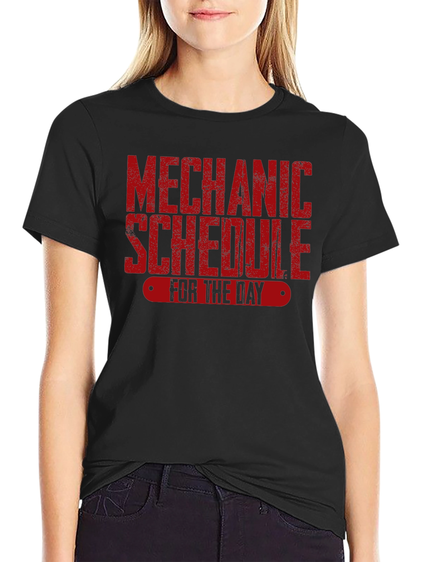 Mechanic Schedule Black T-Shirt