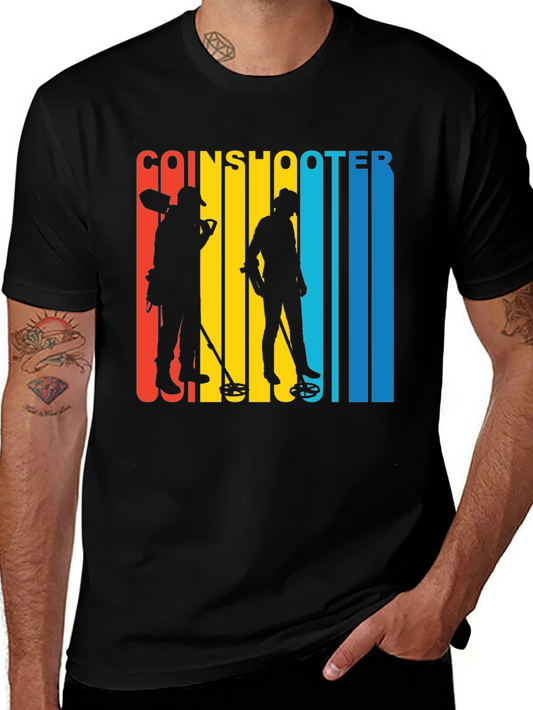Coinshooter Retro Style Black T-Shirt