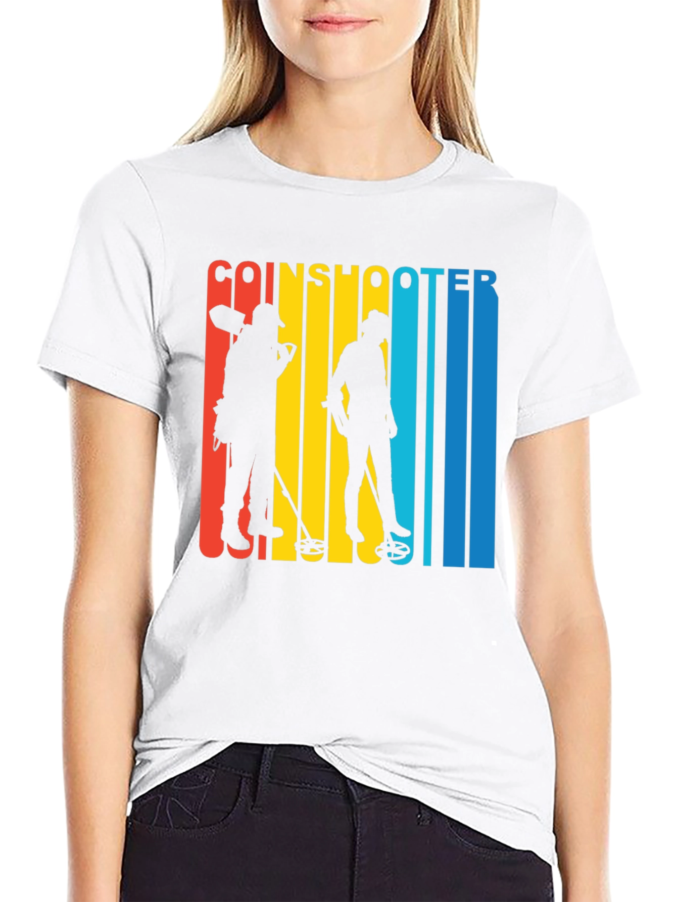 Coinshooter Retro Style Black T-Shirt
