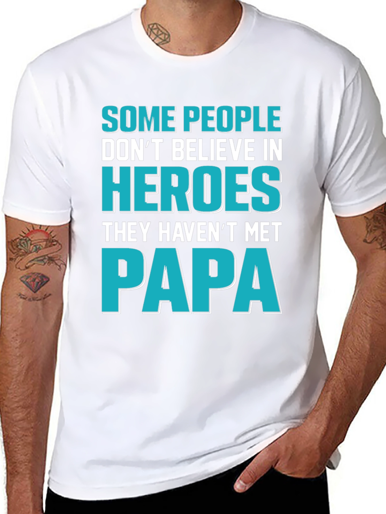 Papa Hero T-Shirt - Fathers Day Gift