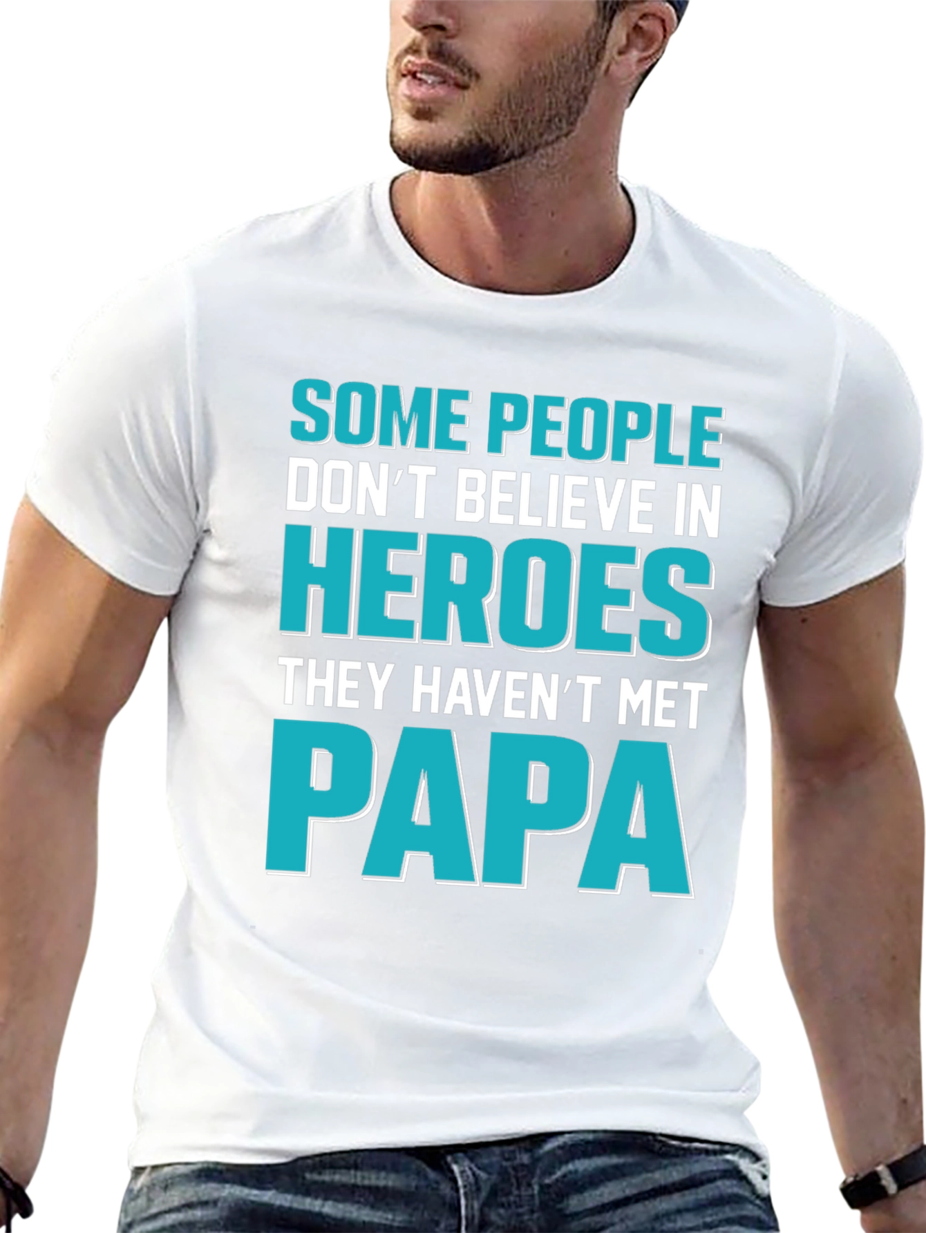 Papa Hero T-Shirt - Fathers Day Gift