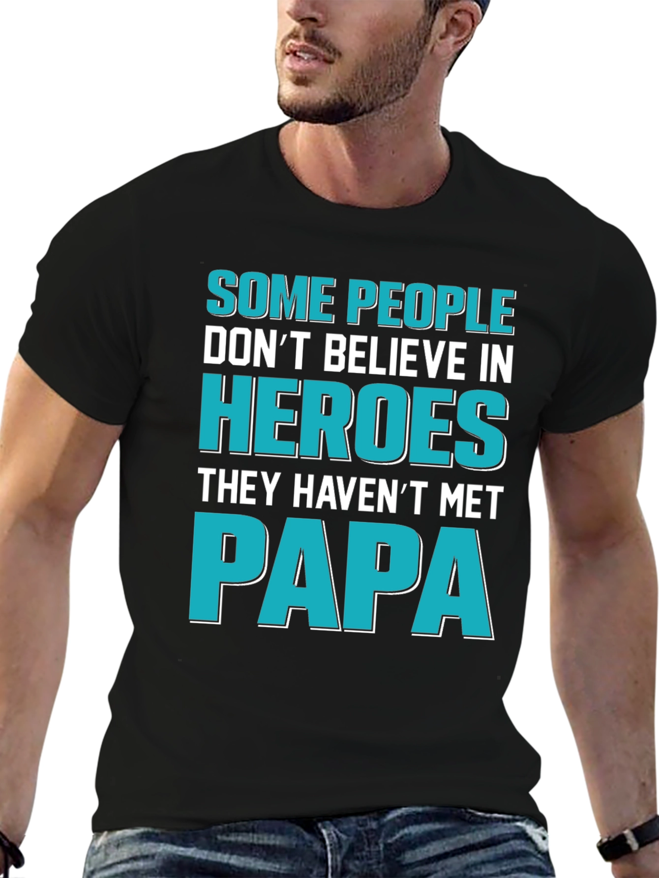 Papa Hero T-Shirt - Fathers Day Gift