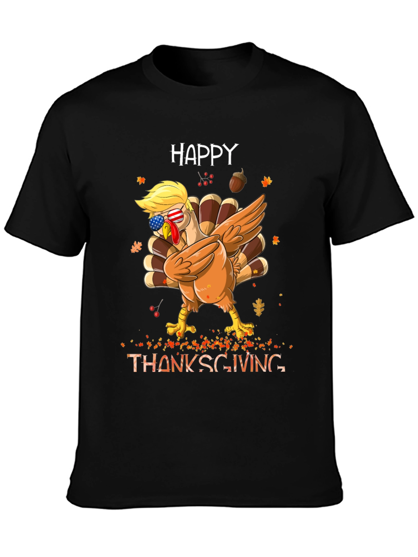 Happy Thanksgiving Dabbing Turkey Tee