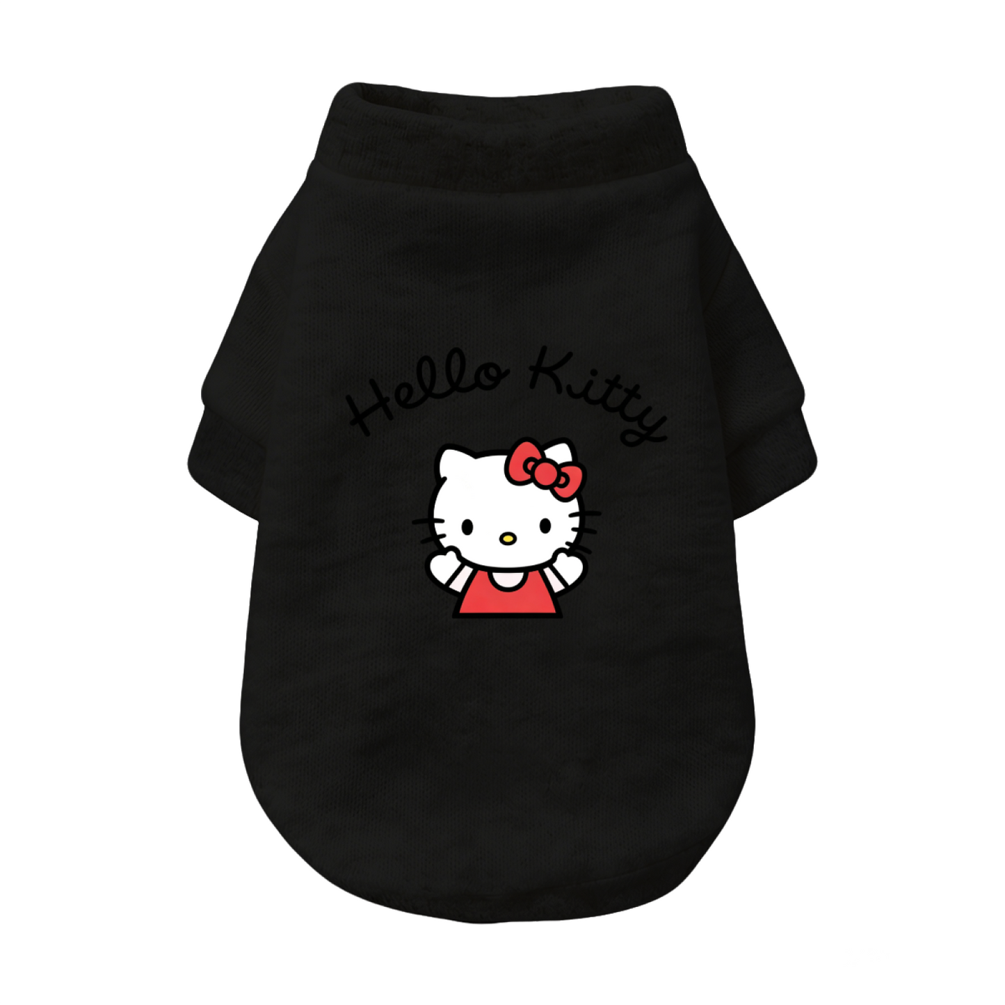 Minimalist Hello Kitty Letter Print Pet Sweater, Classic Cute Cat Pet Outfit